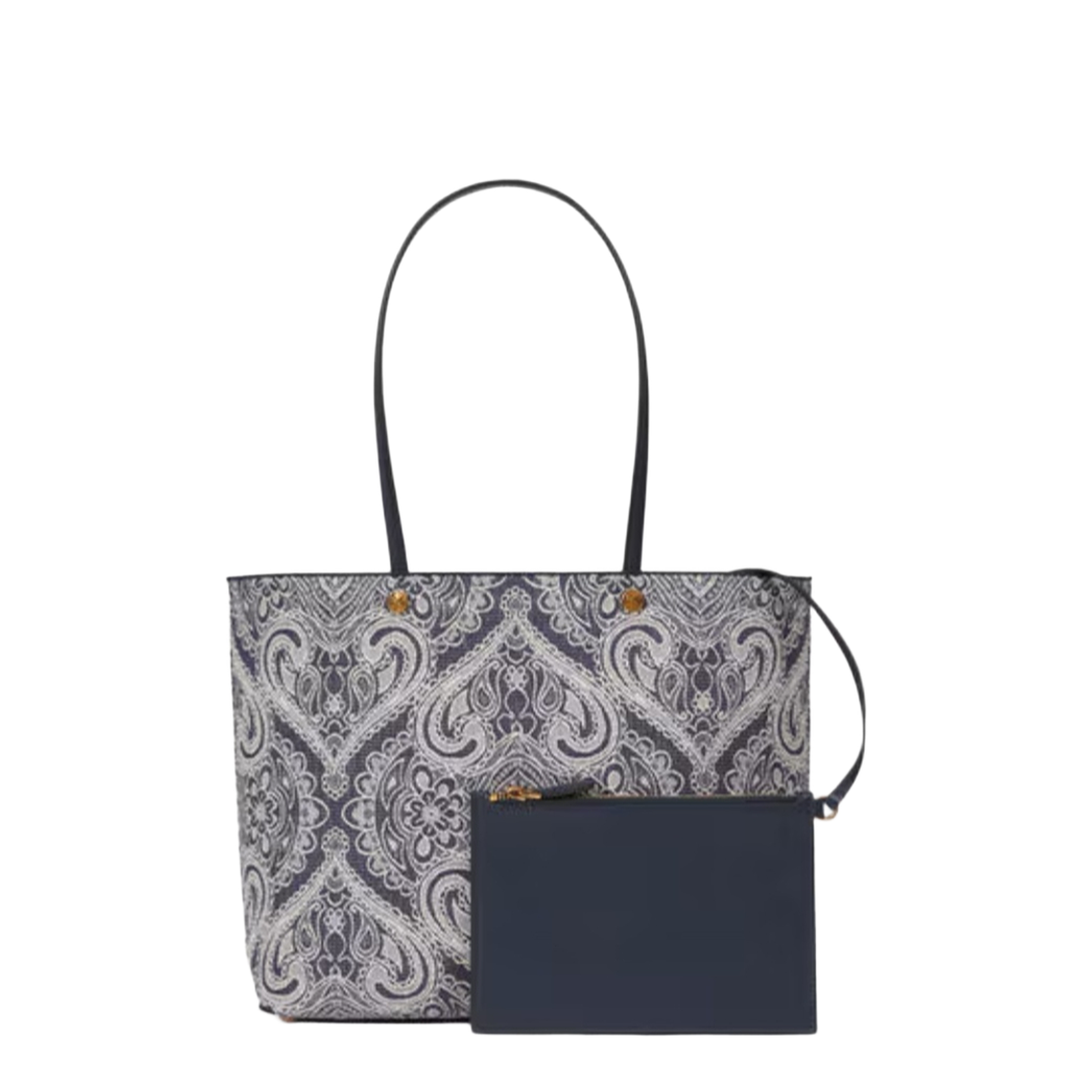 Essential Medium Jacquard Denim Tote Bag - Blue - Image 1