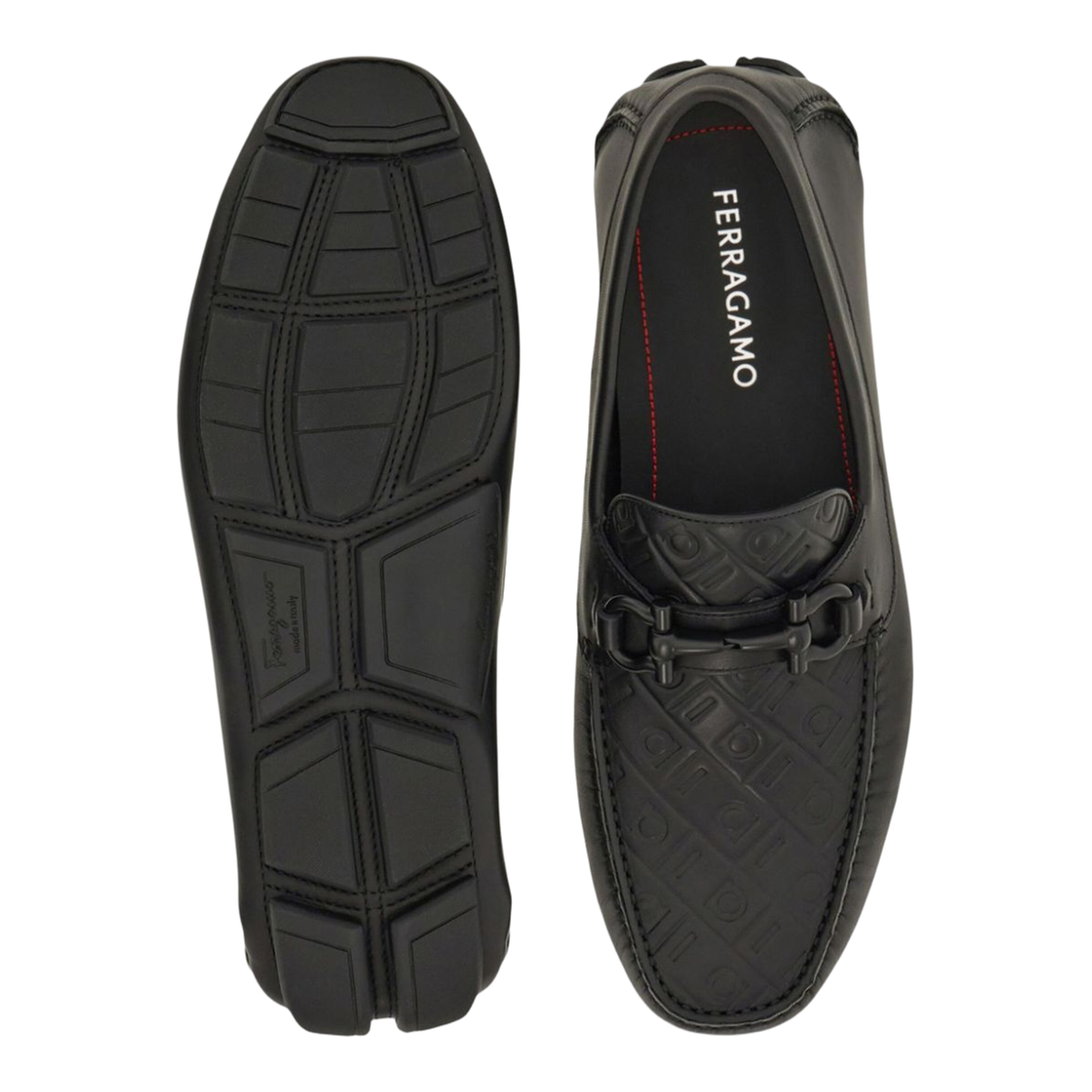 Embossed Gancini Monogram Driving Loafers - Image 4