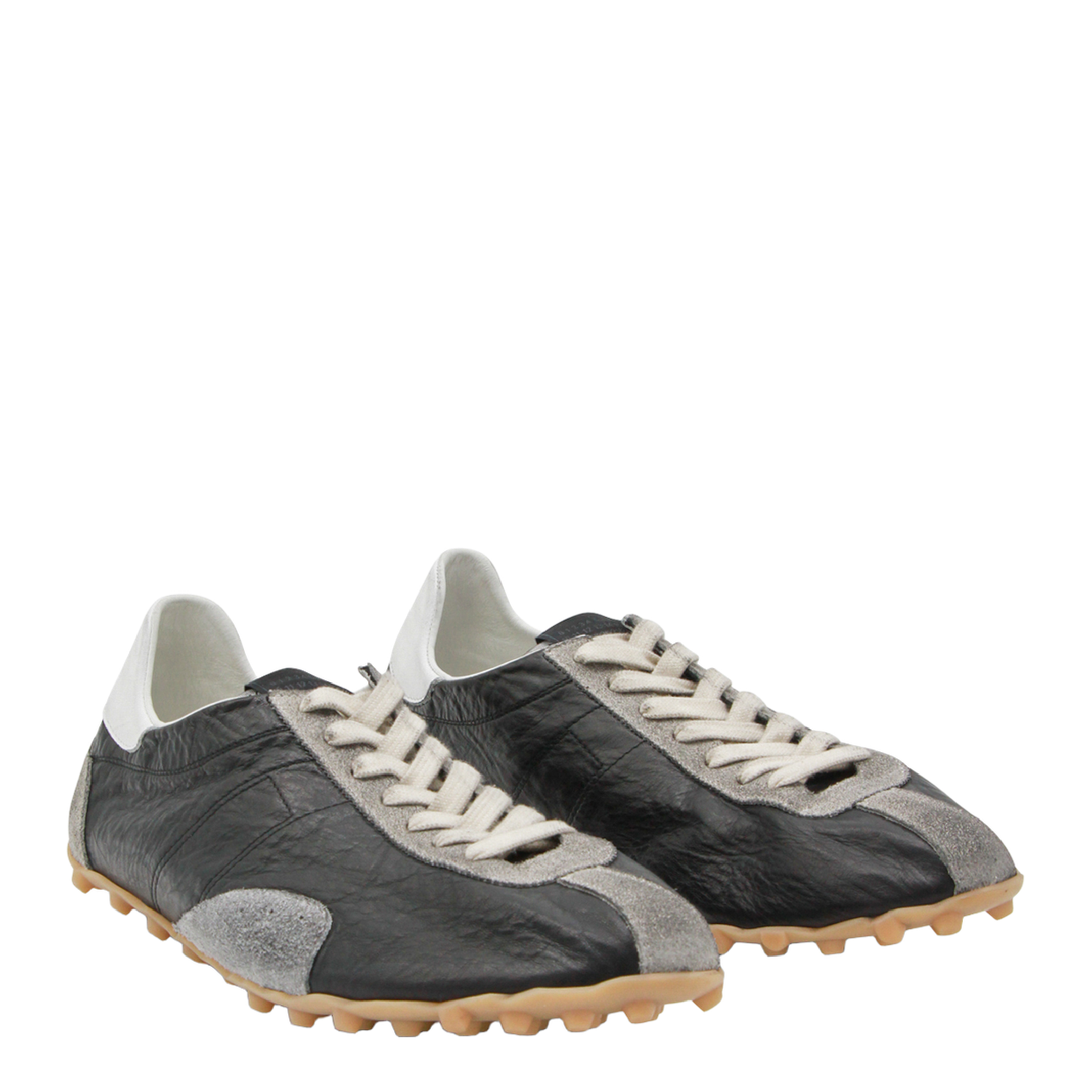 Sprinters Sneakers In Black Leather And Vintage Suede - Image 4