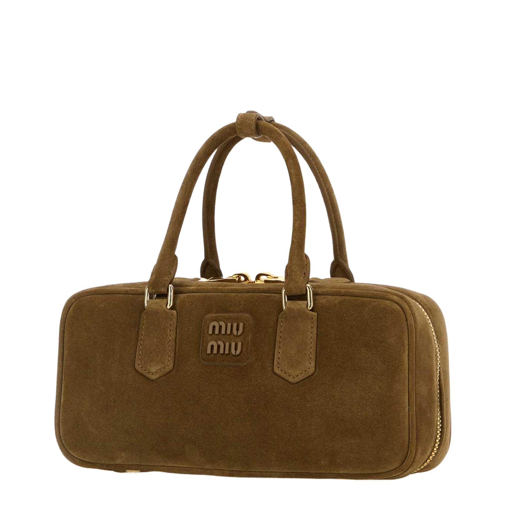 Arcadie Suede Leather Handbag Brown - Image 2