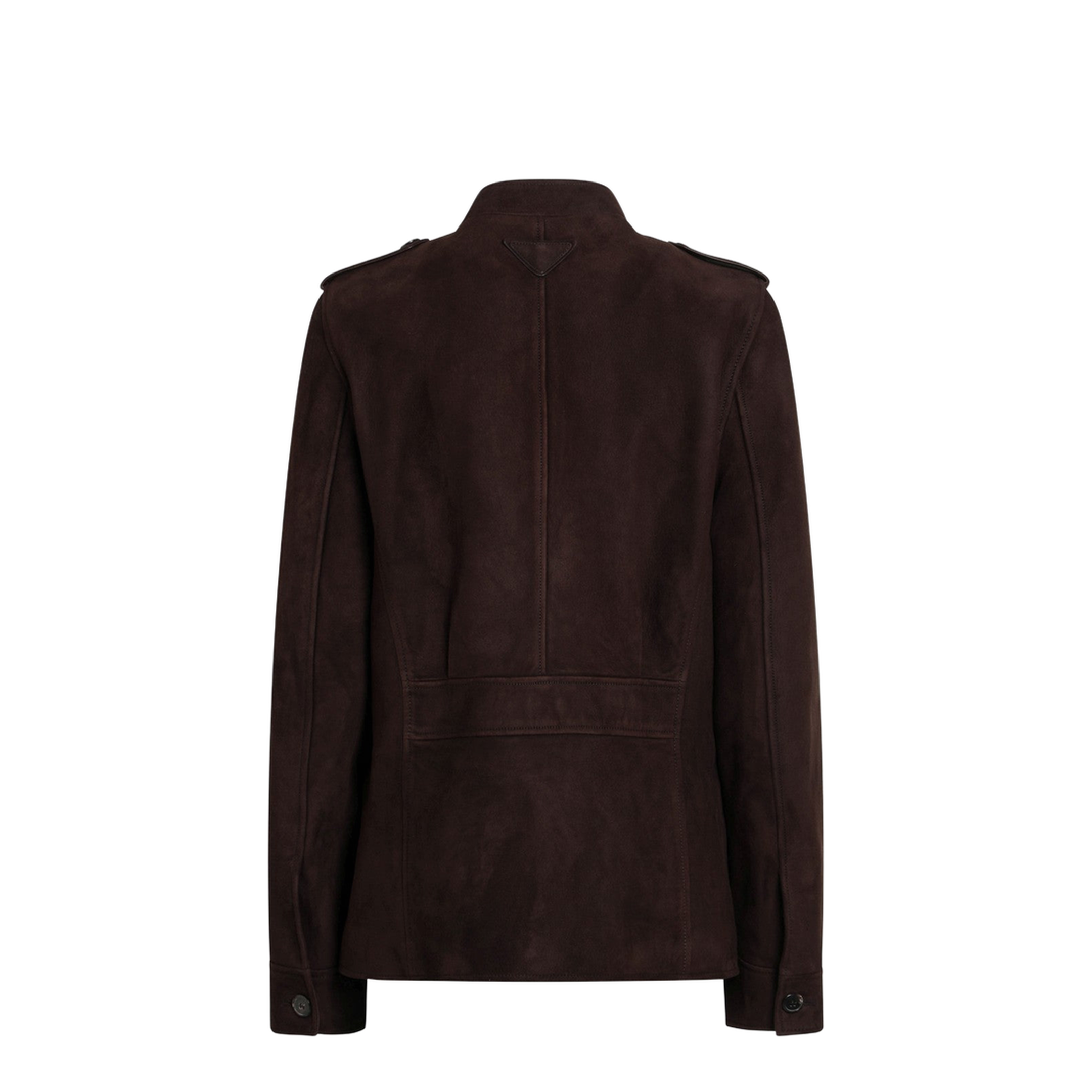 Coffee-coloured Suede Jacket - Image 2
