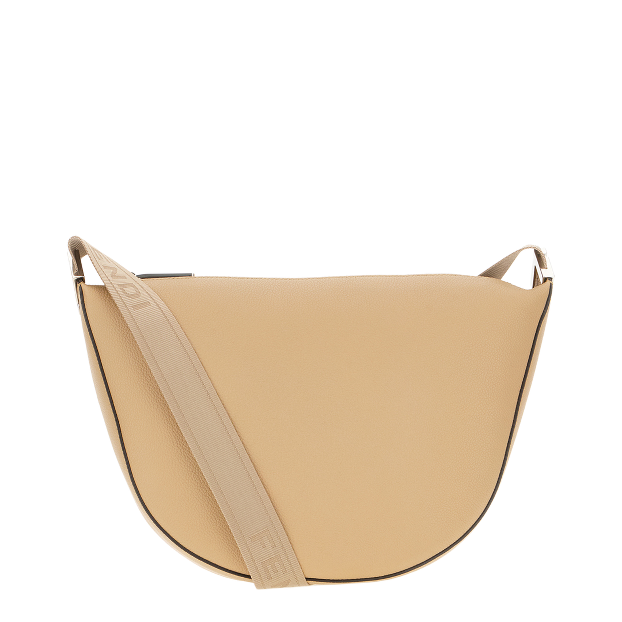FF Squared Medium Calf Leather Crossbody - Beige - Image 1