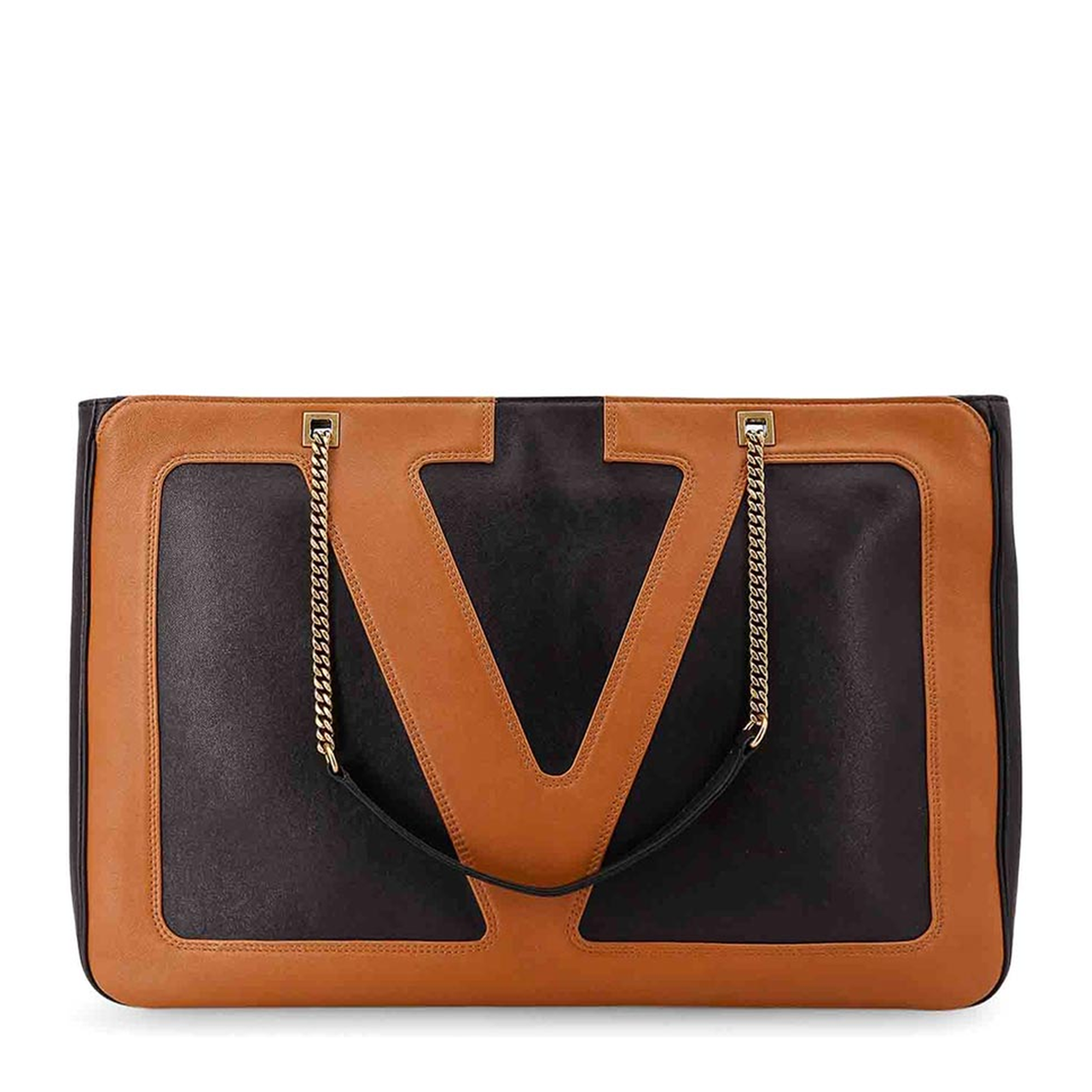 Viva Superstar Large Nappa Leather Shopping Bag - Black/spice - Image 3