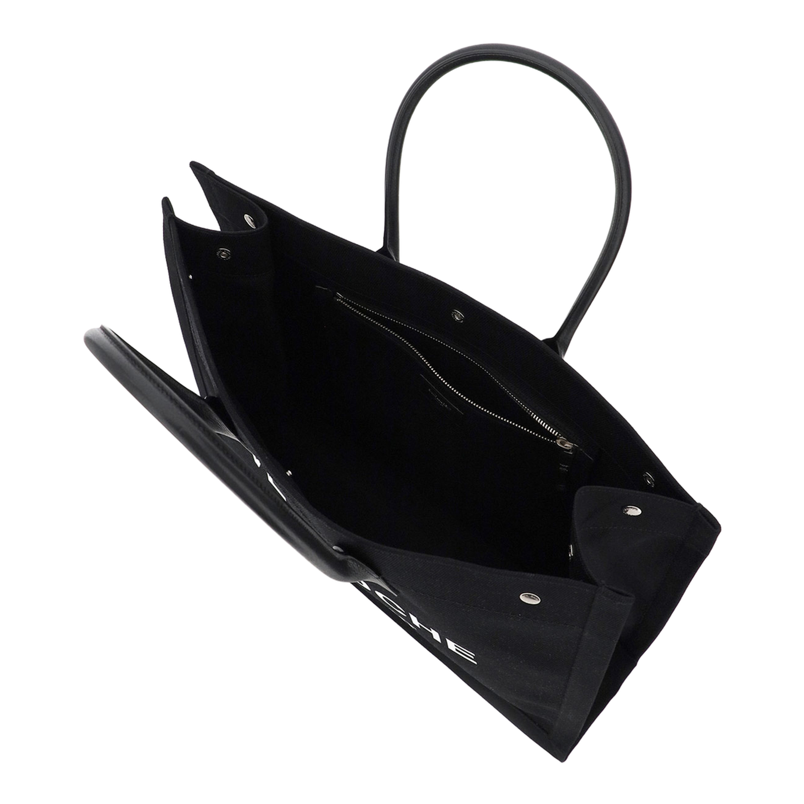 Rive Gauche Large Linen-Cotton-Leather Tote - Noir - Image 3