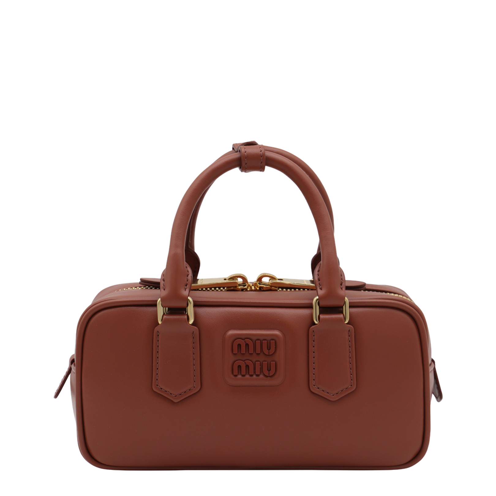 Arcadie Medium Calf Leather Top Handle Bag - Rust - Image 1