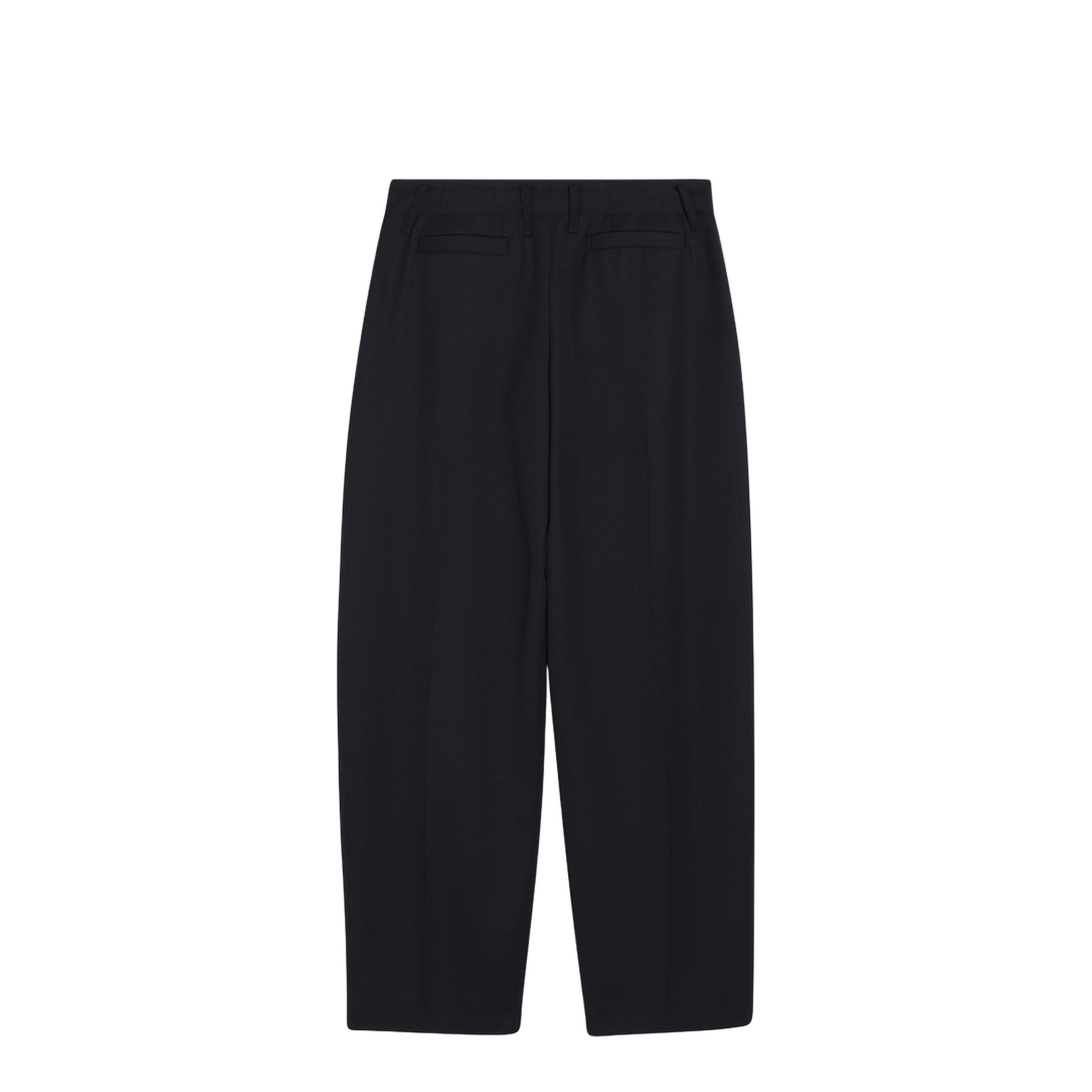Navy Blue Wool Wide-Leg Pant - Image 2