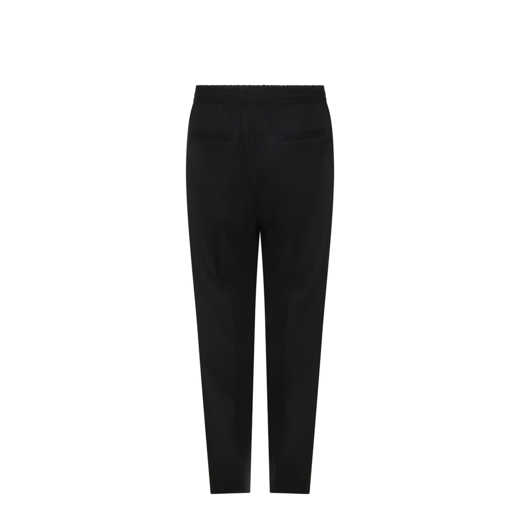 Leisure fit trousers in virgin wool flannel with drawstring and double darts - Image 3