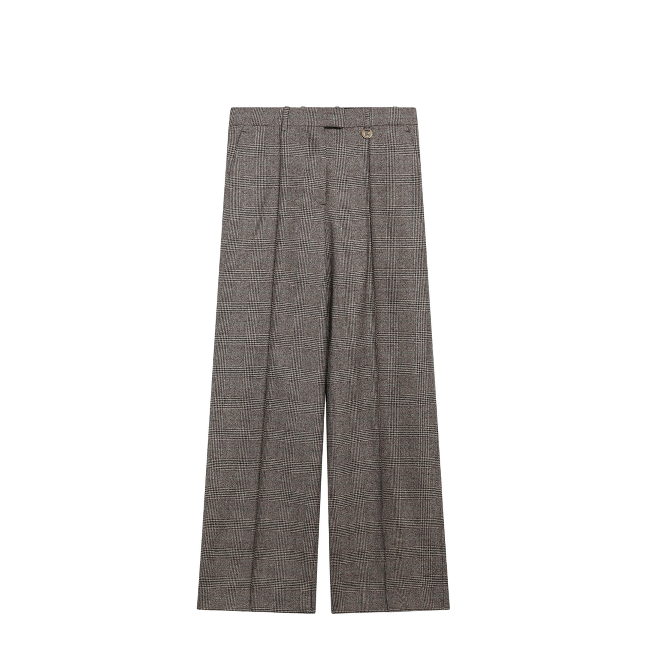Prince of Wales Wool-Blend Trousers - Image 1