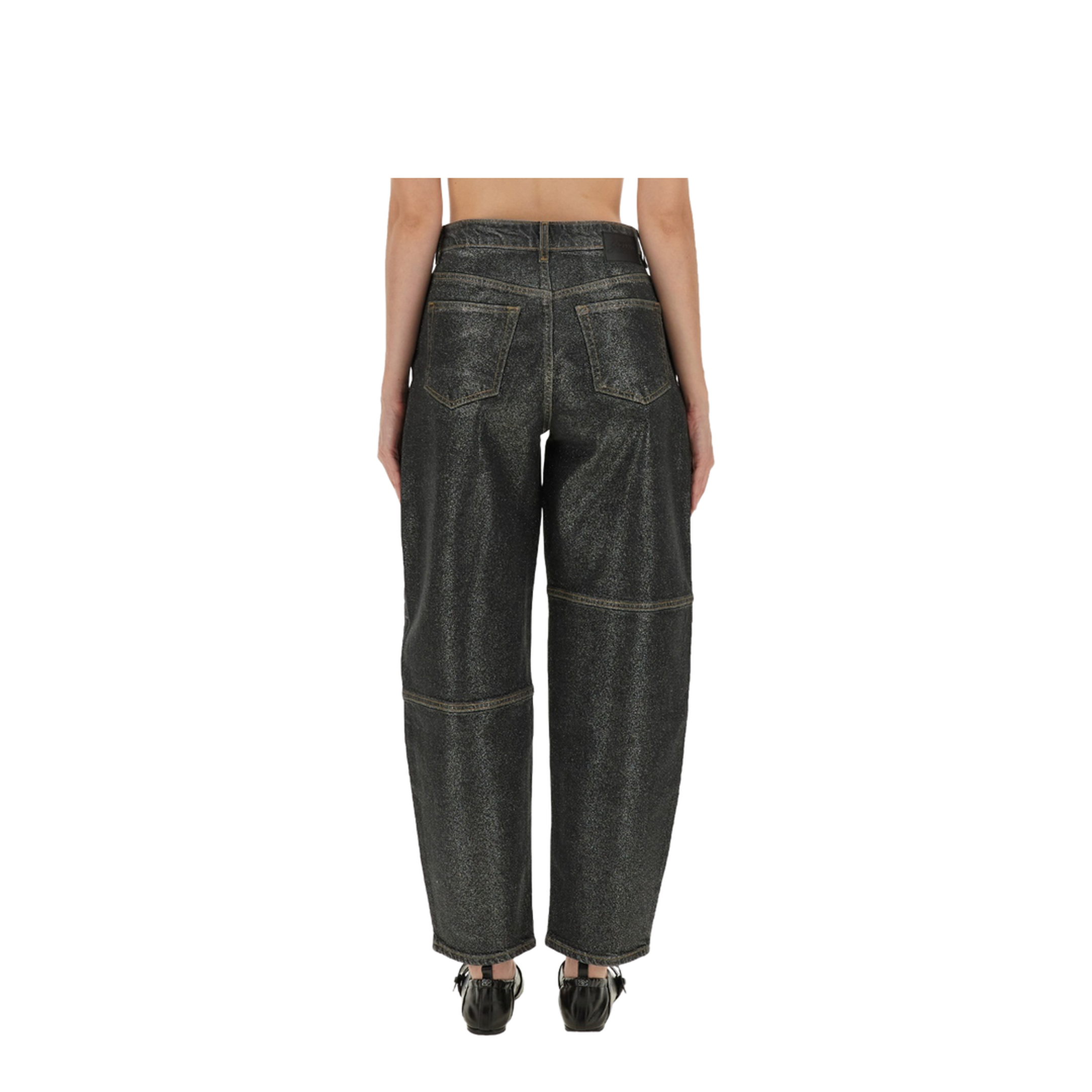 Organic Cotton Denim Jeans - Black - Image 3