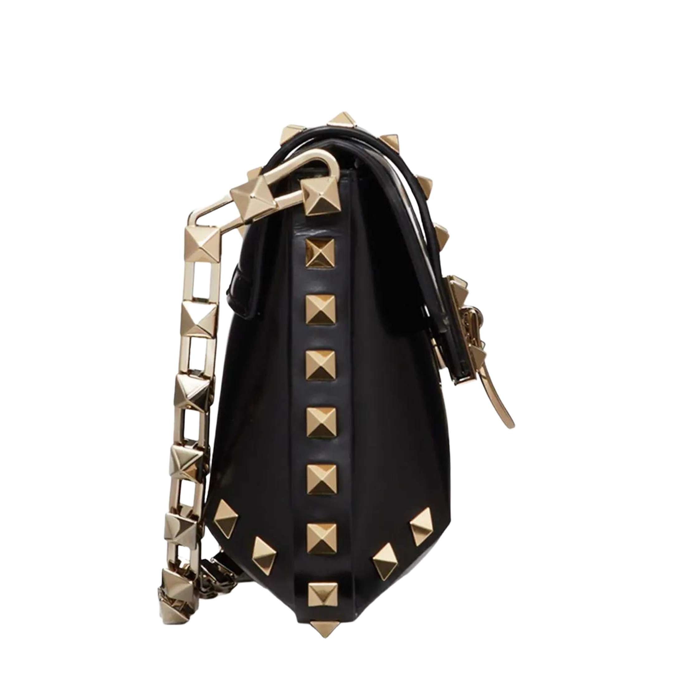 Garavani Rockstud Shoulder Bag in Brushed Leather - Image 4