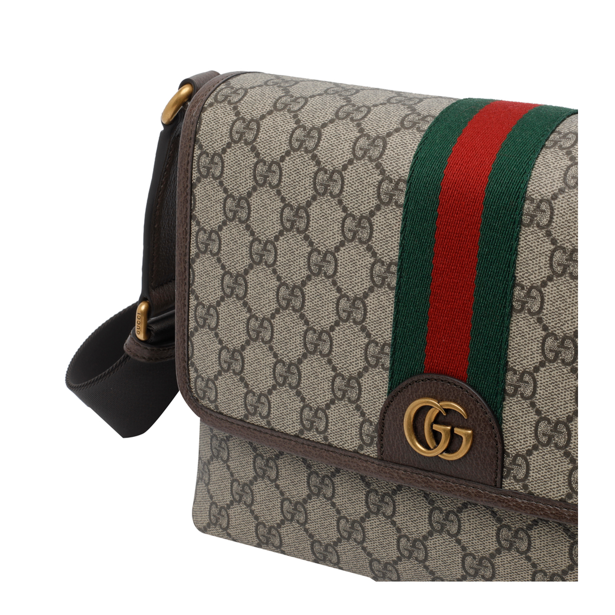 Ophidia Medium Messenger Bag - Beige/Brown - Image 4