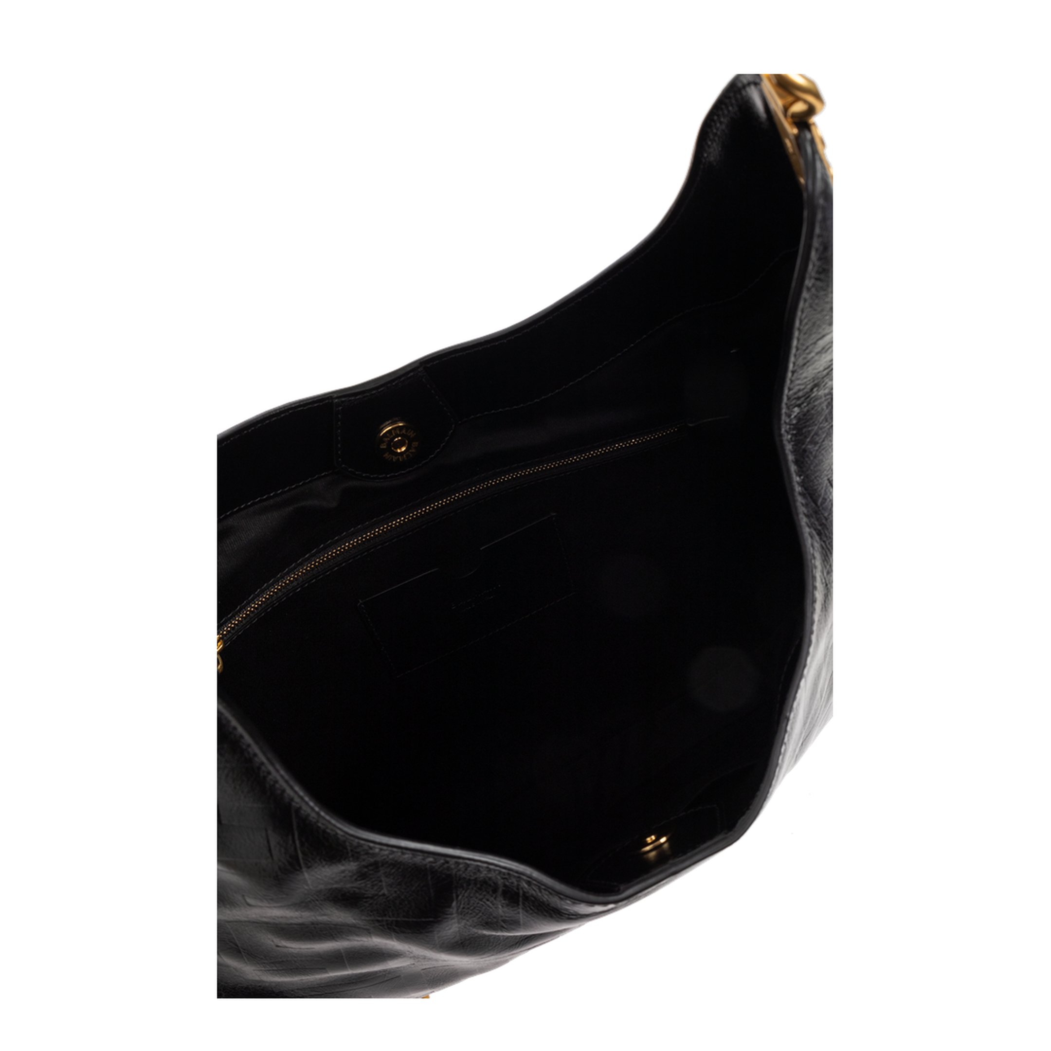 1945 Soft Hobo Crinkled Leather Tote Bag with Monogram - Image 5