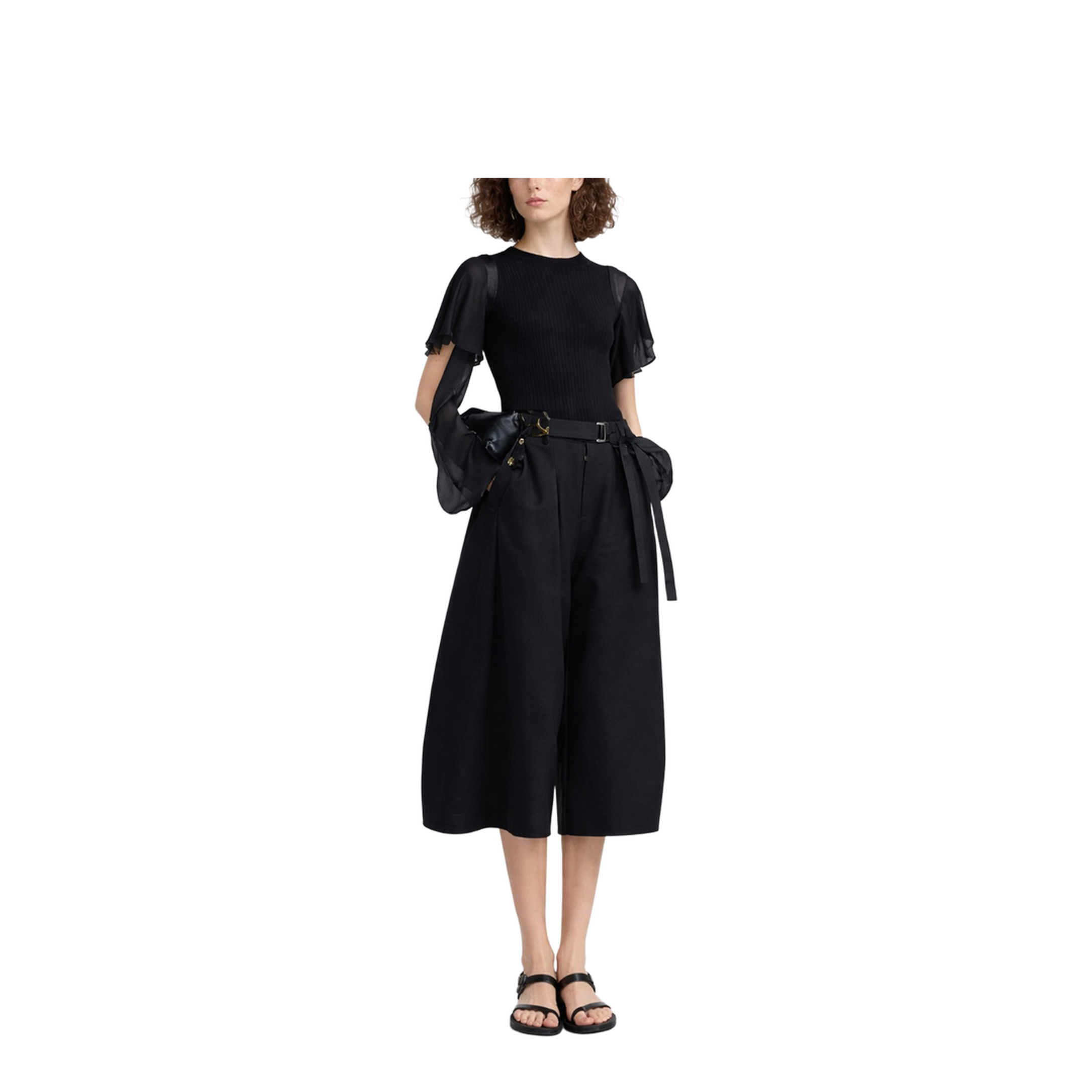 Shirt with Semi-Transparent Sleeves - Image 2
