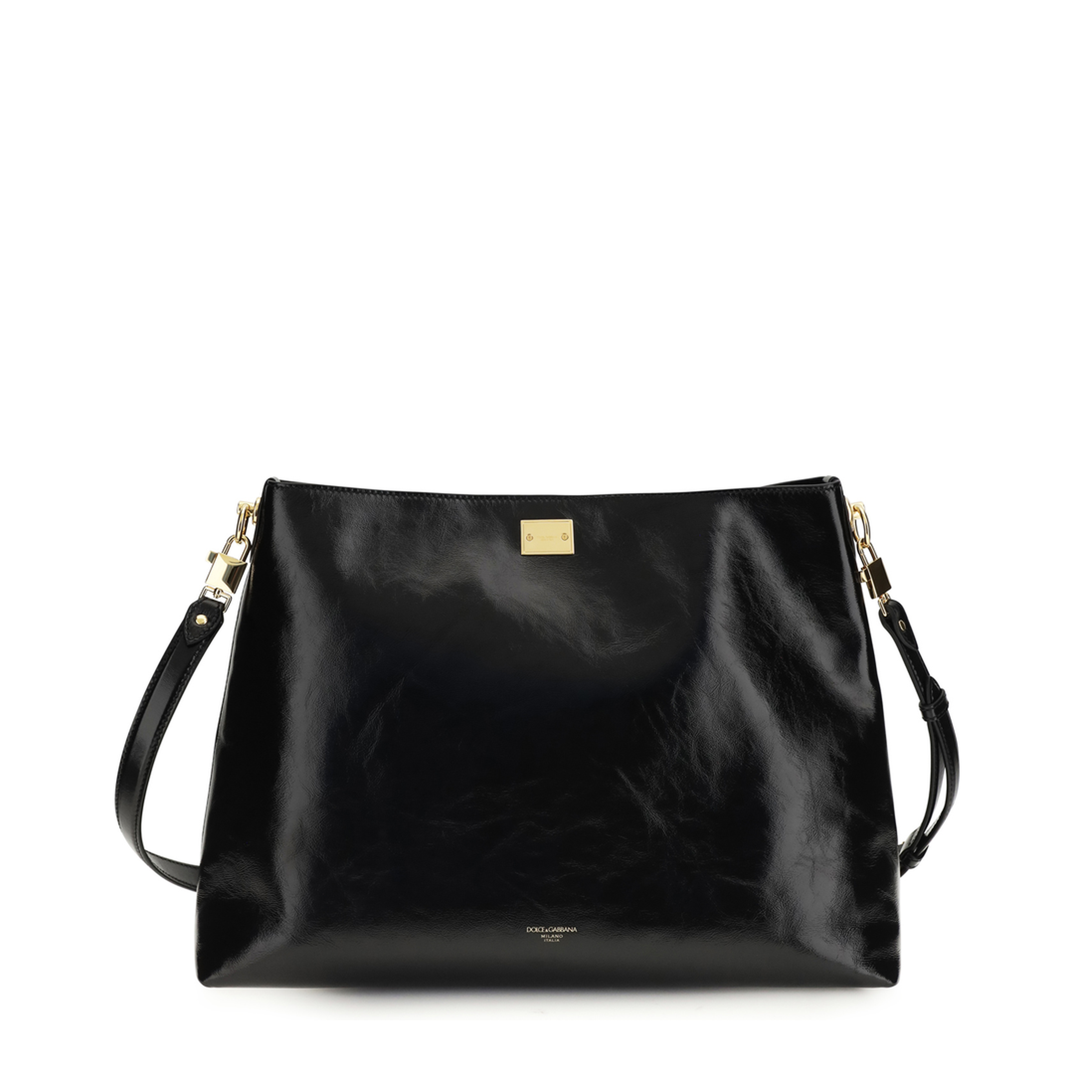 Vittoria Large Calfskin Shoulder Bag - Black - Image 1