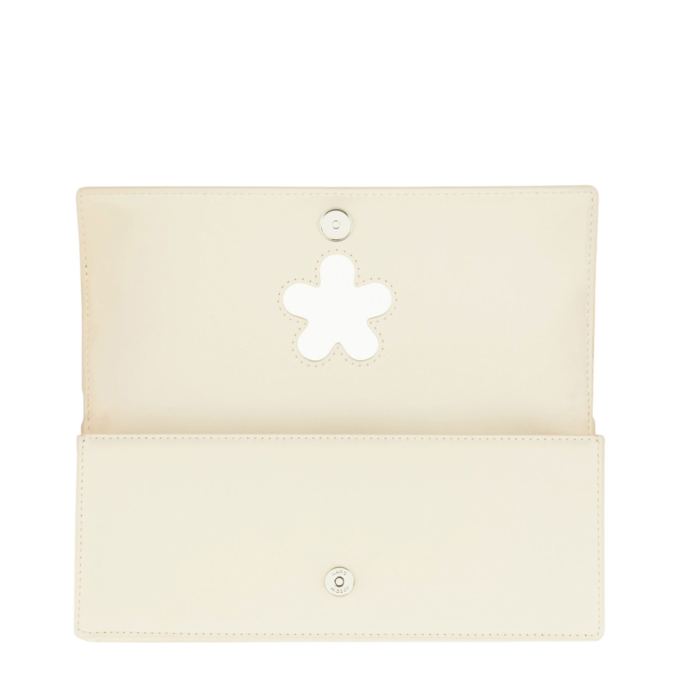 Glam Mirror Spazzolato Leather Shoulder Bag - White - Image 3