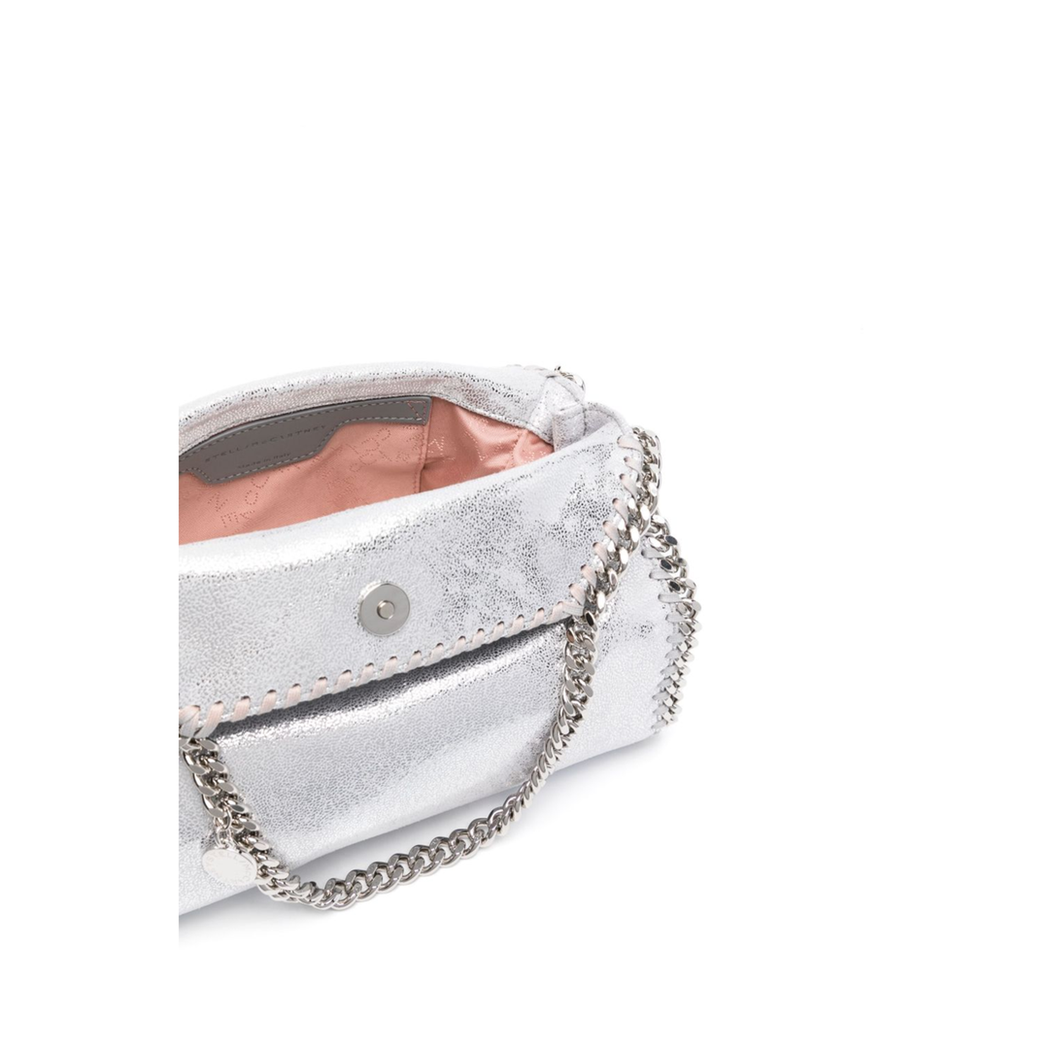 Falabella Mini Vegan Leather Tote Bag - Silver - Image 3