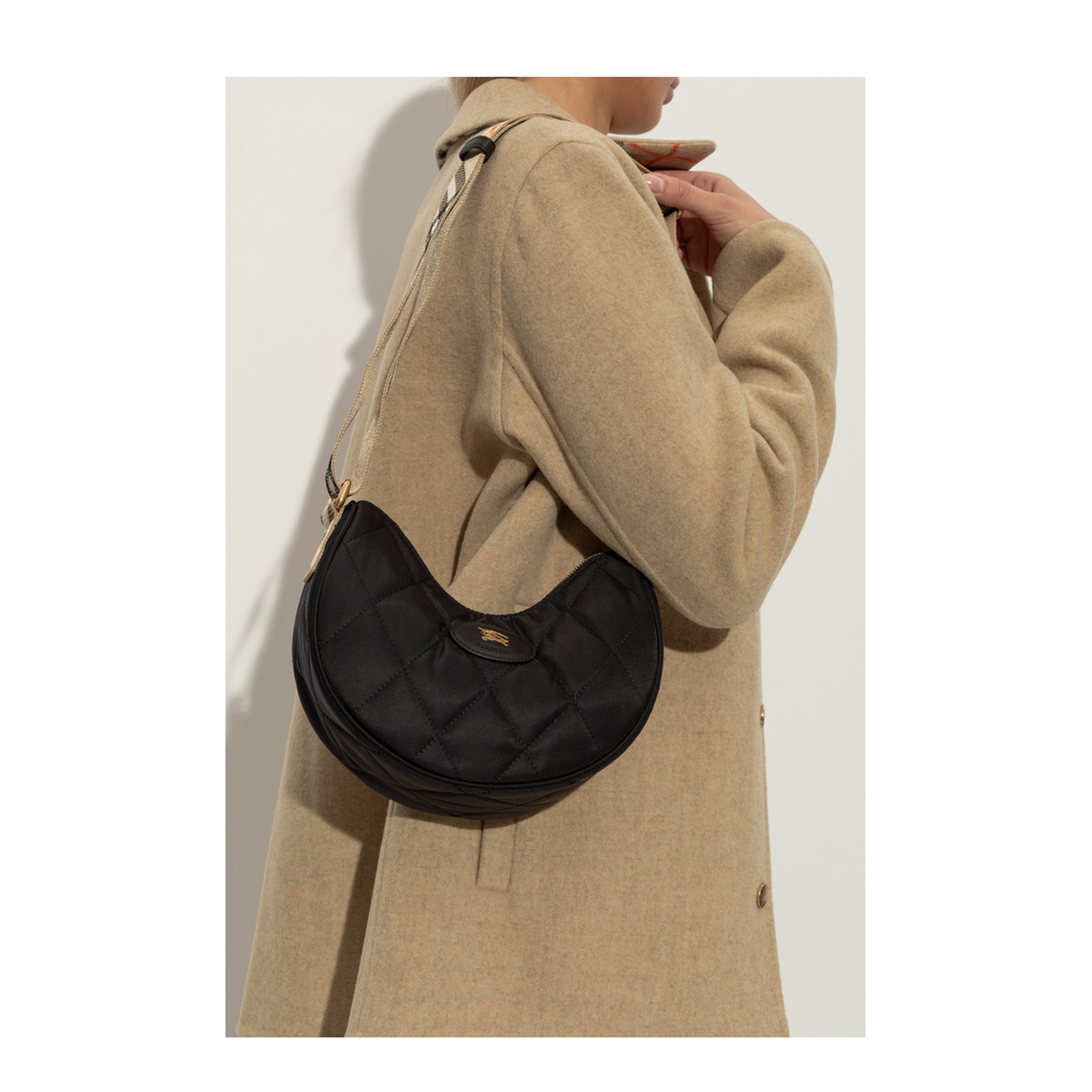 Horseshoe Nylon Crossbody - Black - Image 2