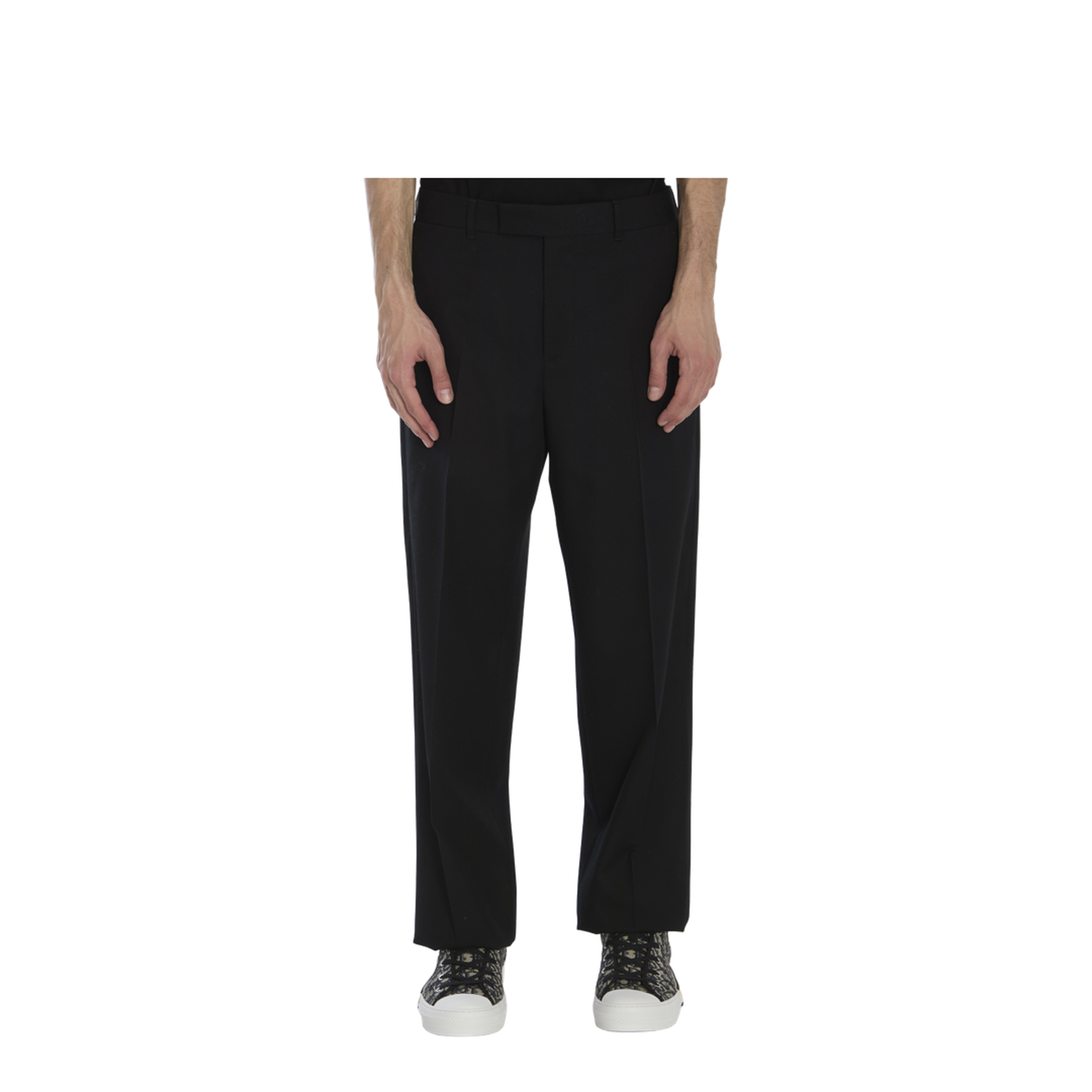 Wide Wool Trousers - Image 1