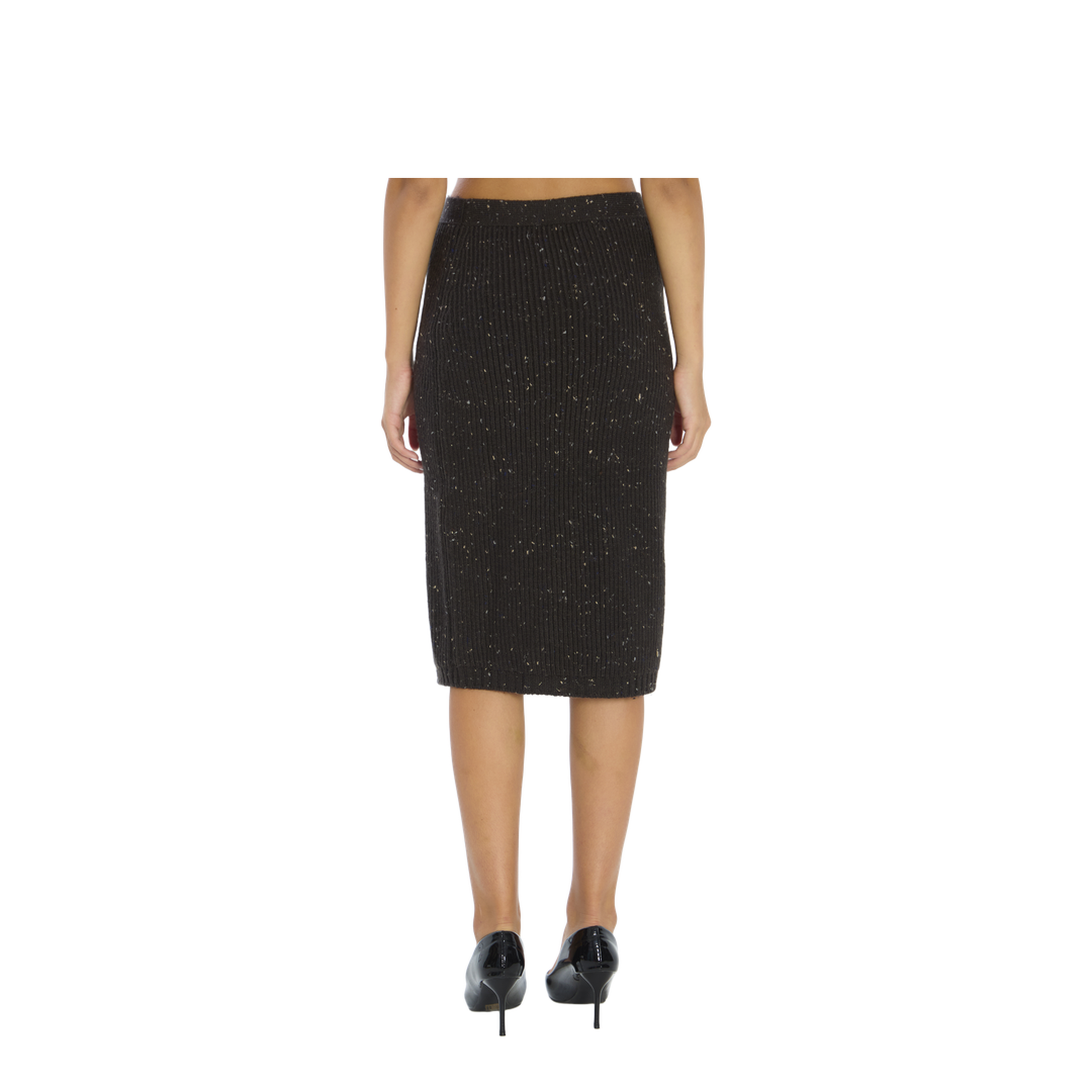Wool Skirt with English Rib Knit - Image 4