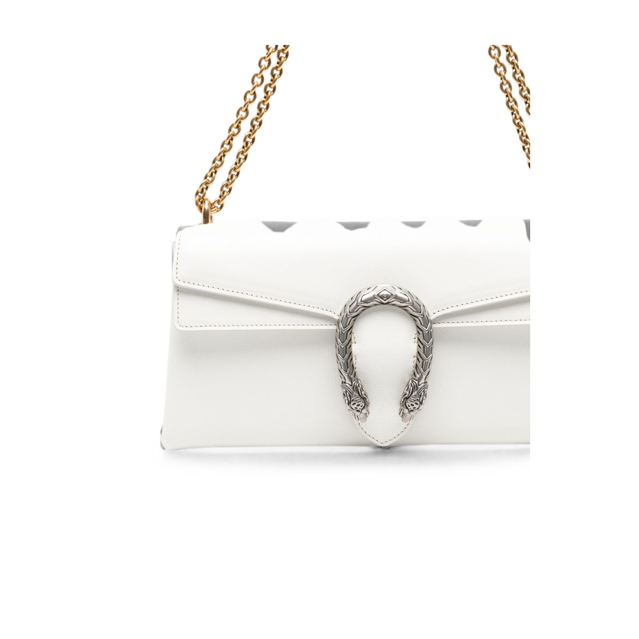 Dionysus Medium Soft Grain Leather Shoulder Bag - White - Image 5