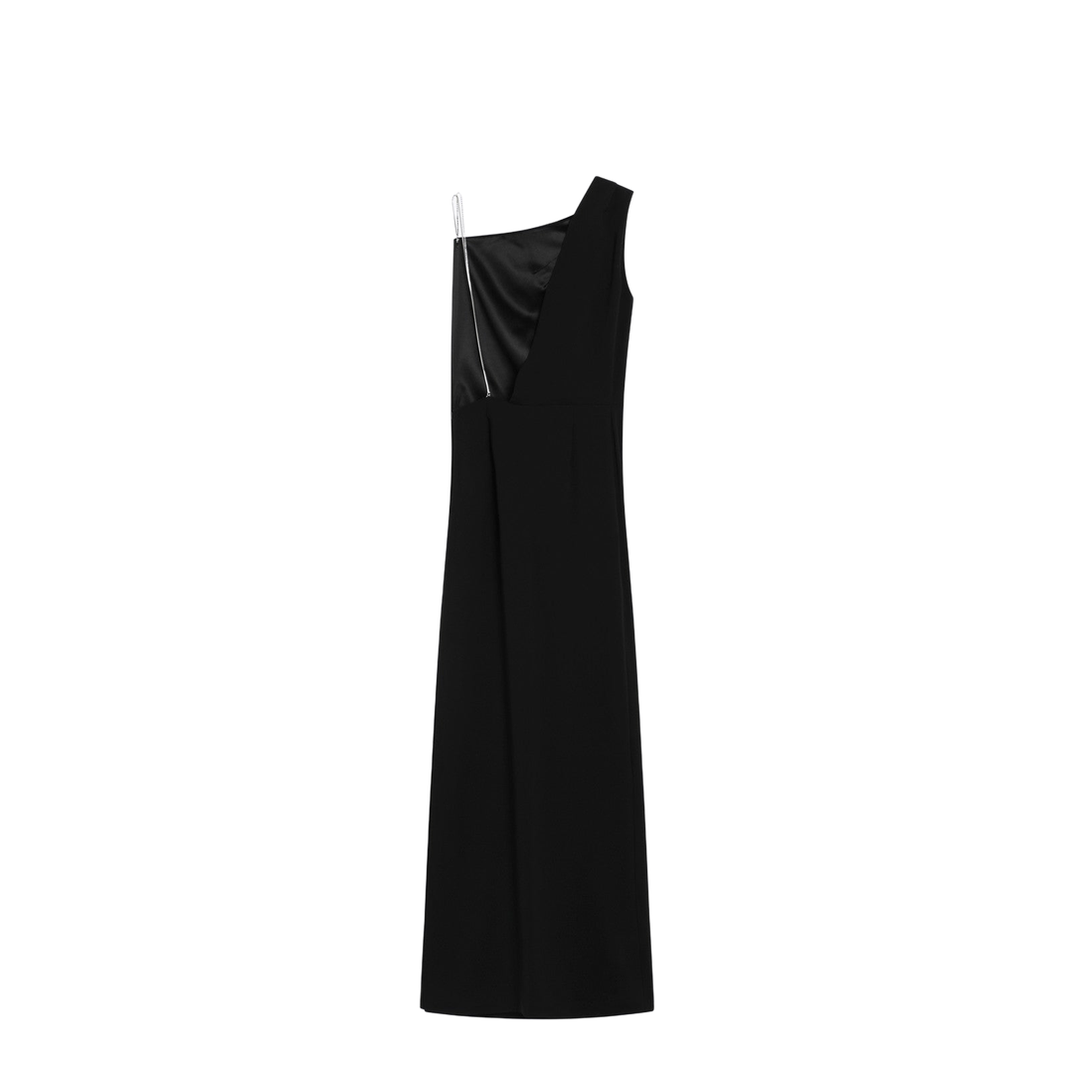 Long Black Cady Bustier Dress - Image 2
