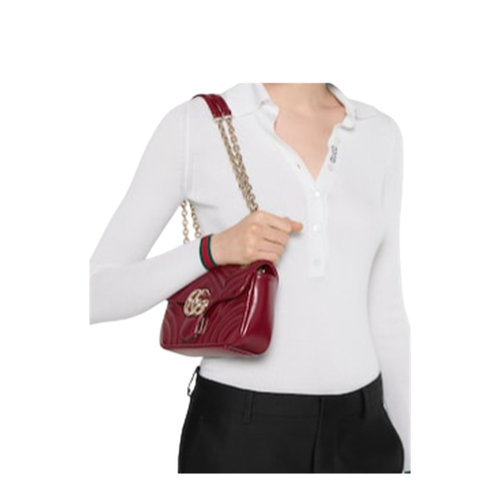 Small Shoulder Bag Red Leather - Image 5