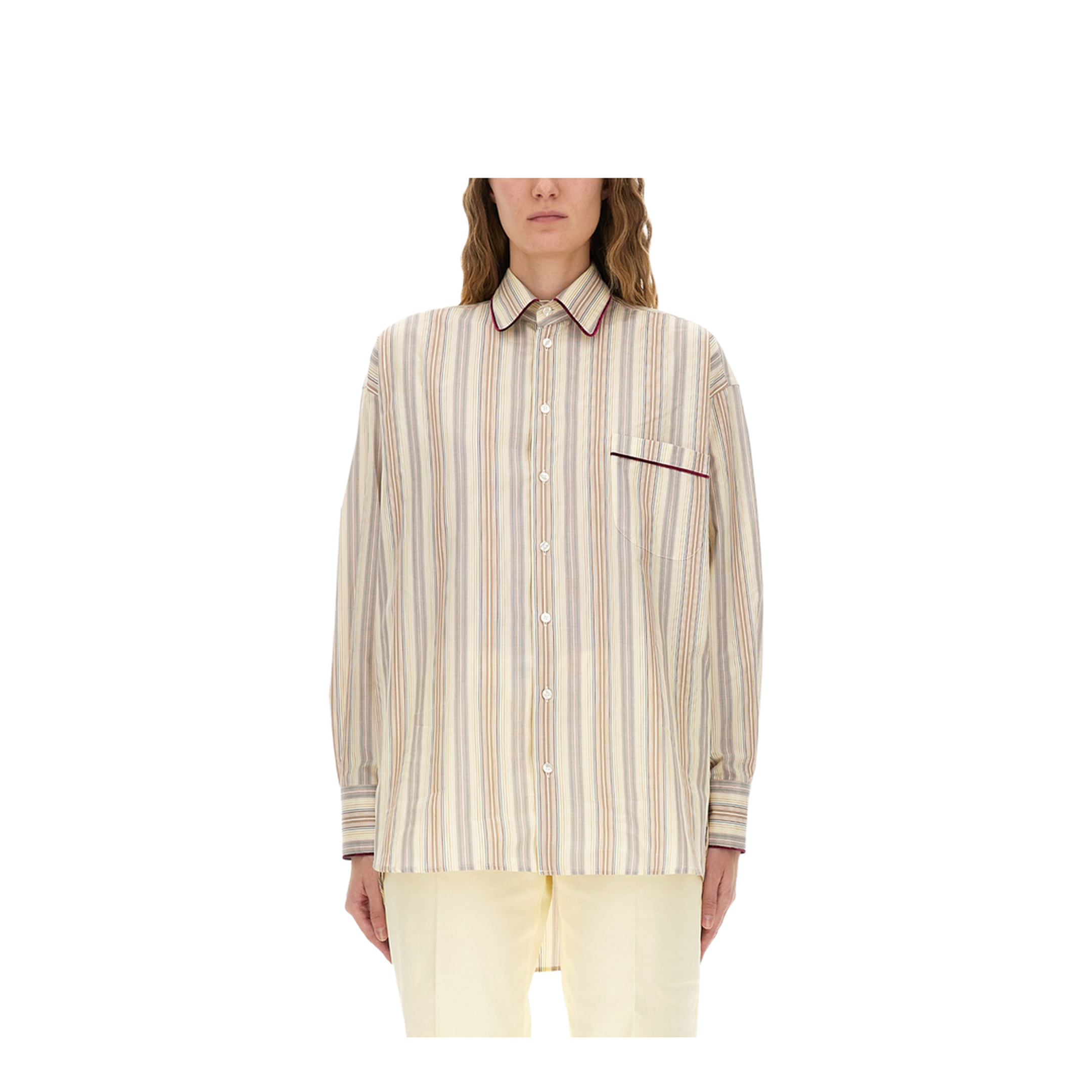 Striped Cotton Shirt - Image 1