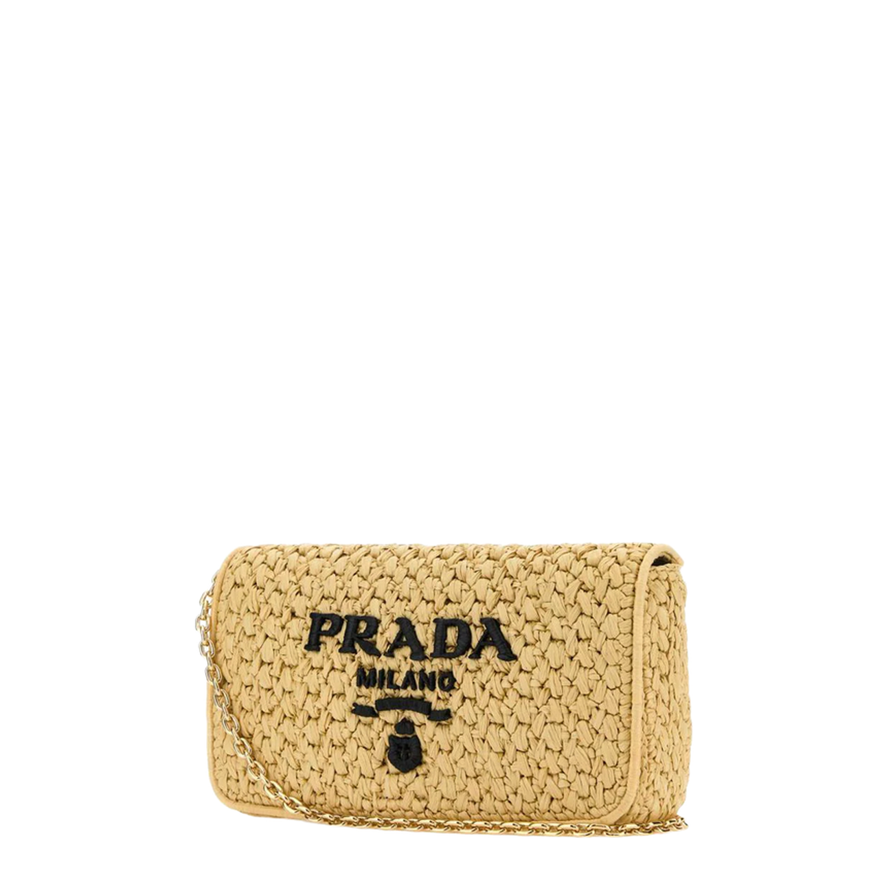 Raffia Crossbody Bag - Natural/Black - Image 2