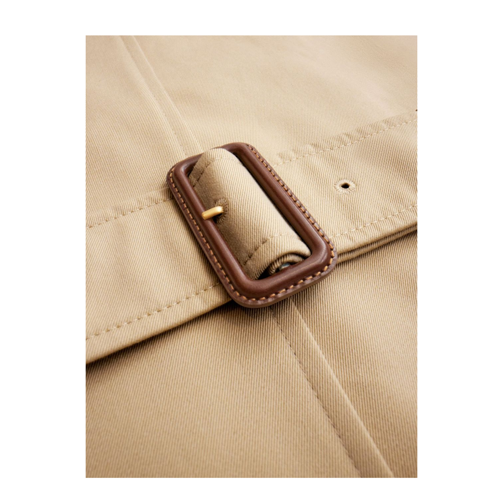 Chelsea Cotton Trench Coat - Beige - Image 5