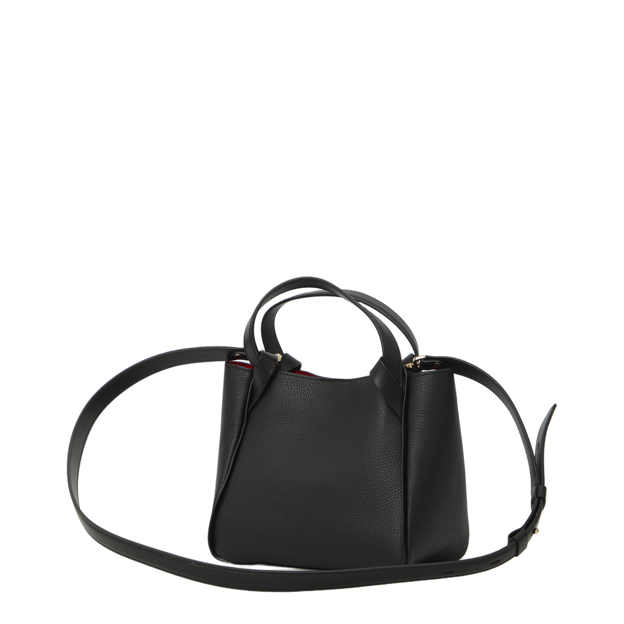 Bettina Mini Grained Calf Leather Tote Bag - Black - Image 2