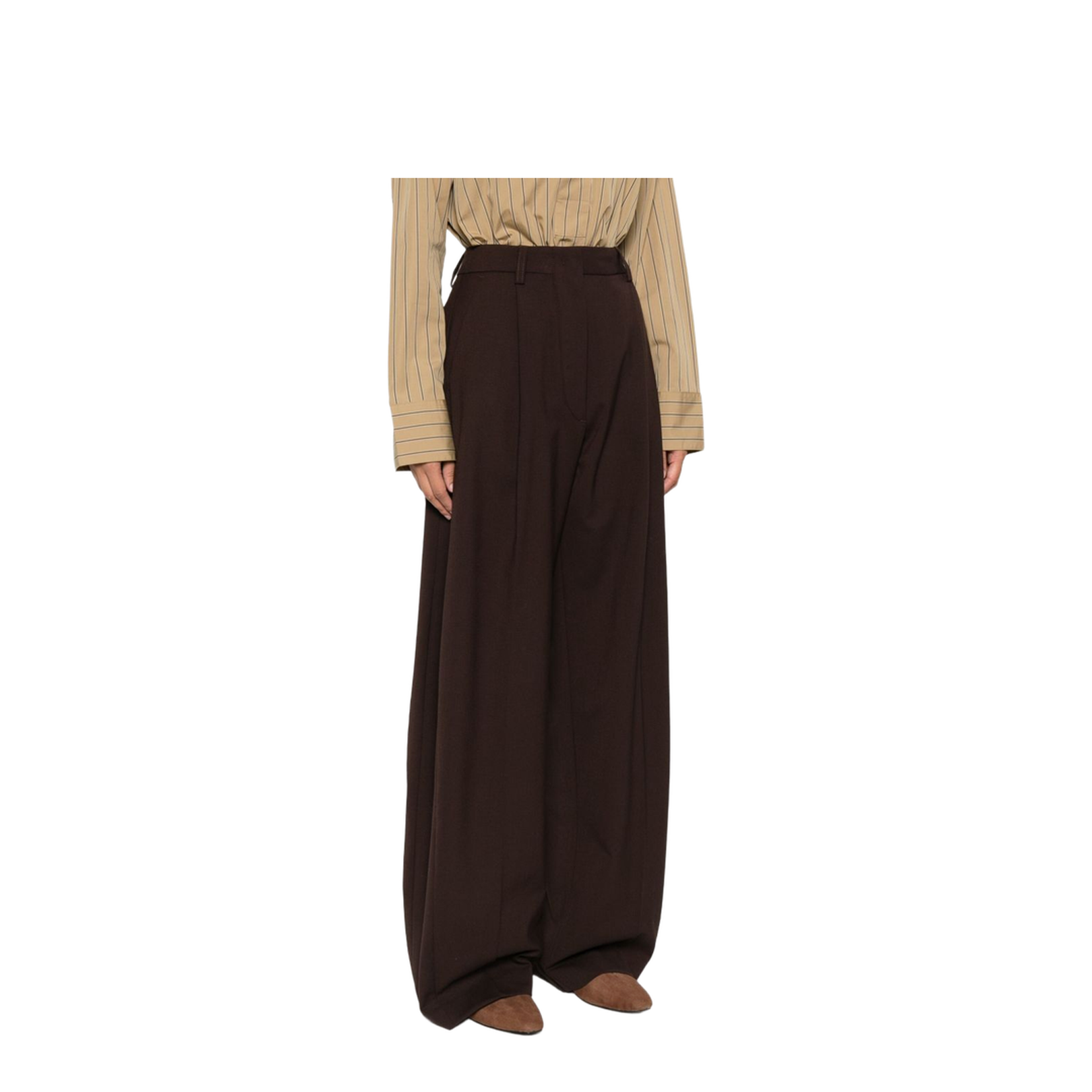 Billie Wool Blend Wide-Leg Trousers - Image 2