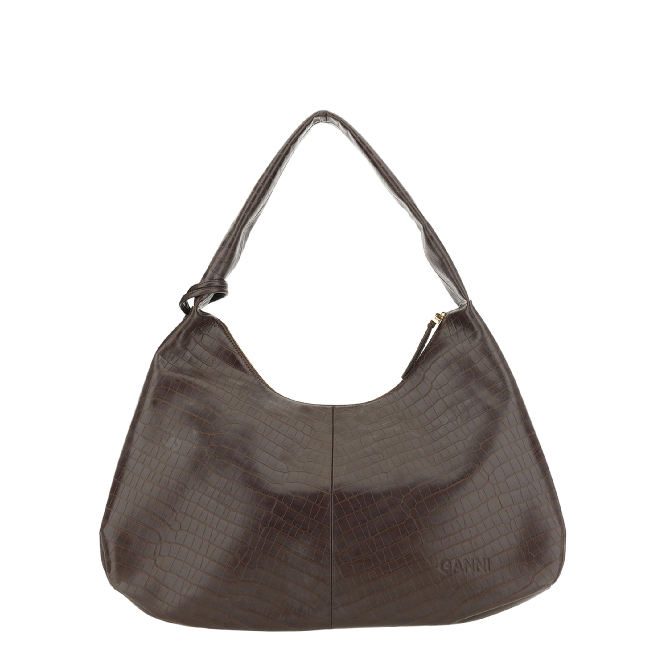 Hobo Bag Croco Xxl in Brown - Image 2