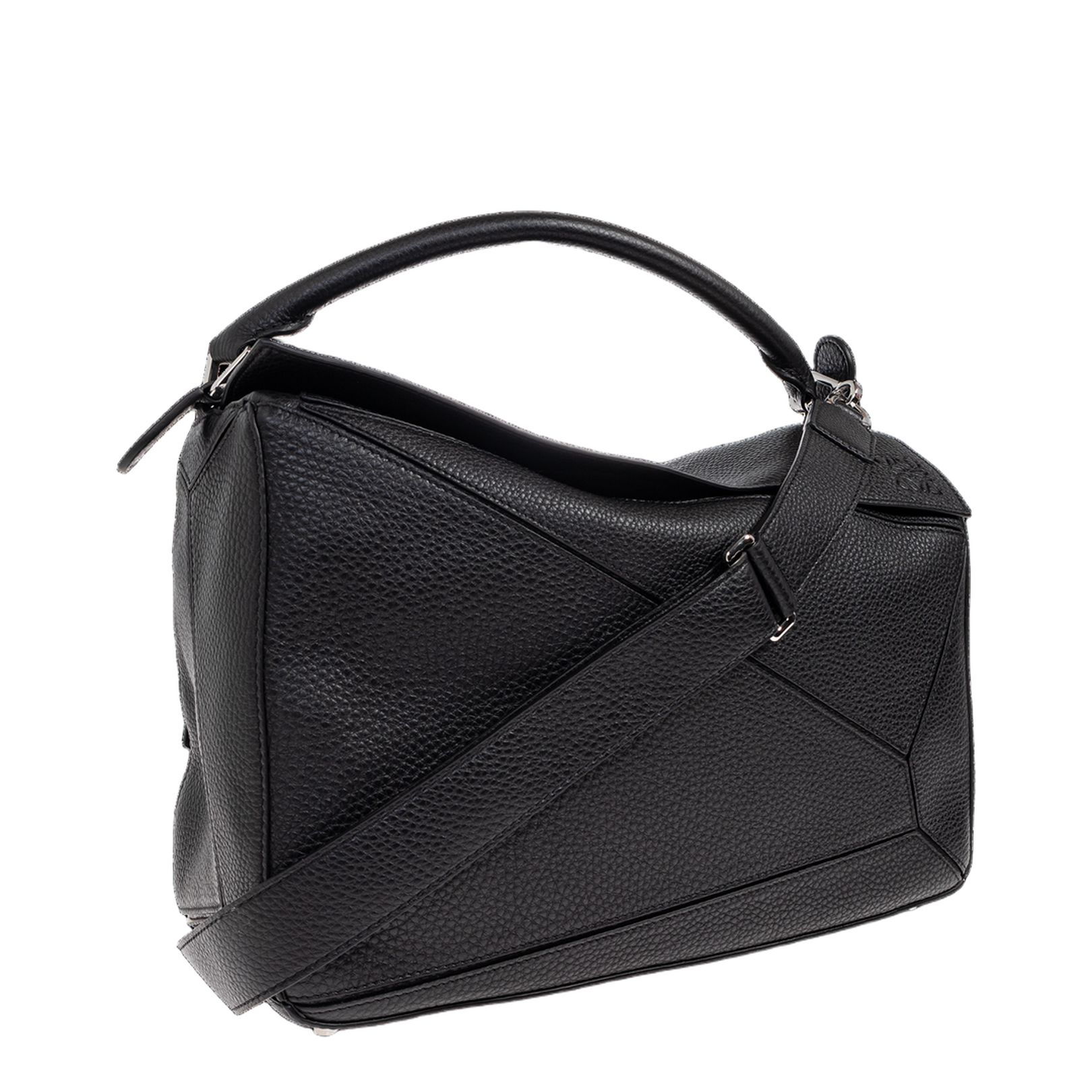 Puzzle Large Hand Bag Black - Image 4