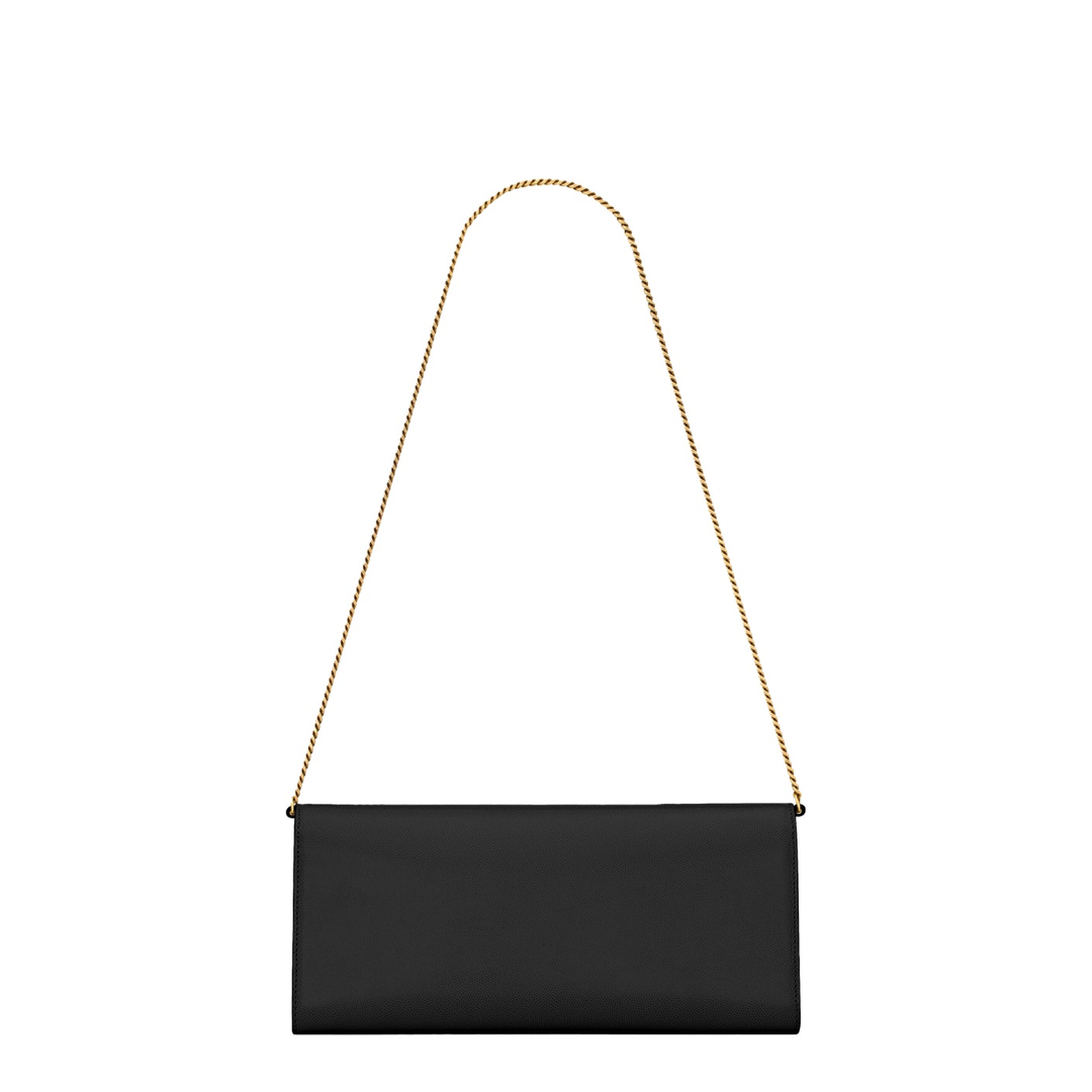 Kate Grain de Poudre Leather Clutch - Black - Image 2