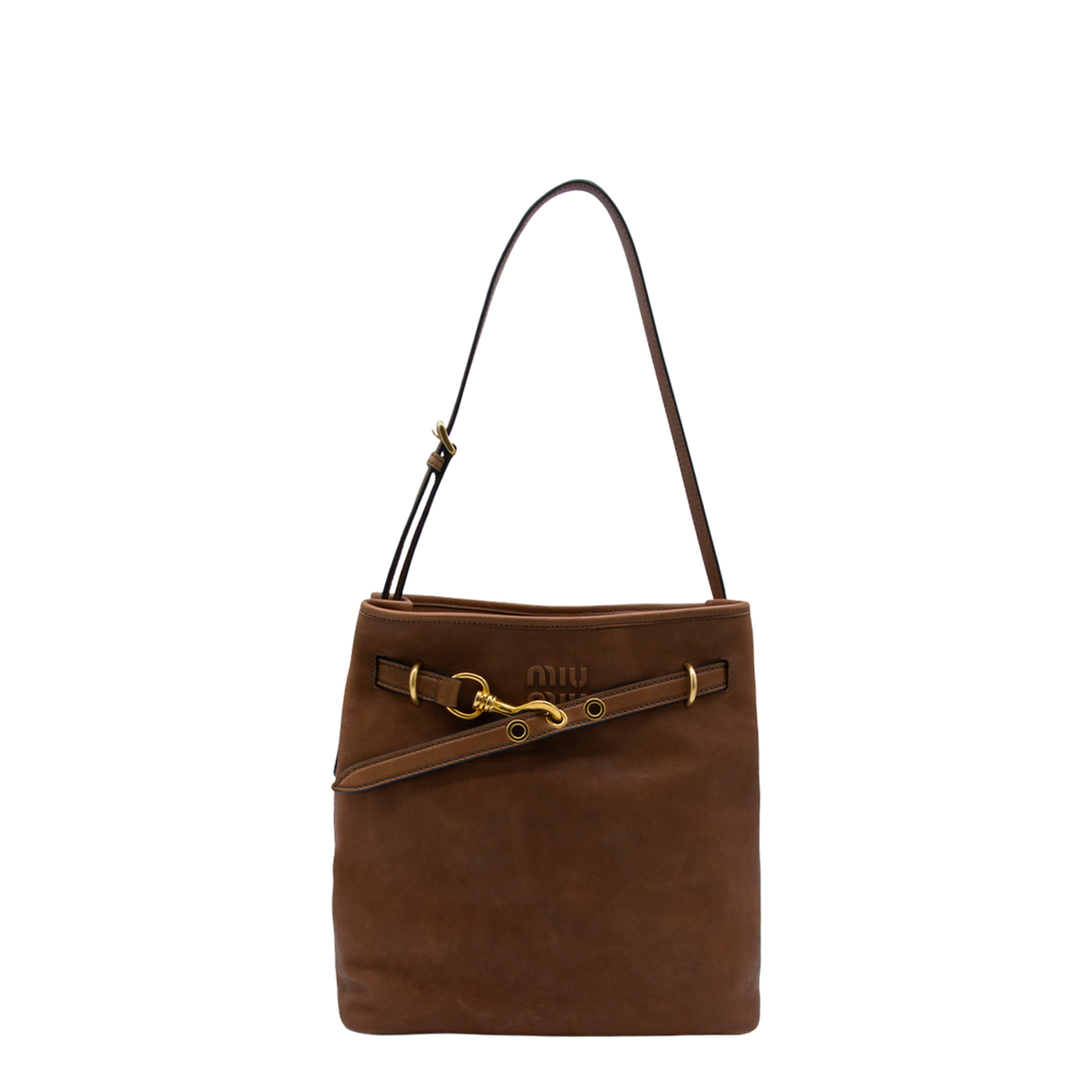 Aventure Medium Lambskin Bucket Bag - Oak - Image 5