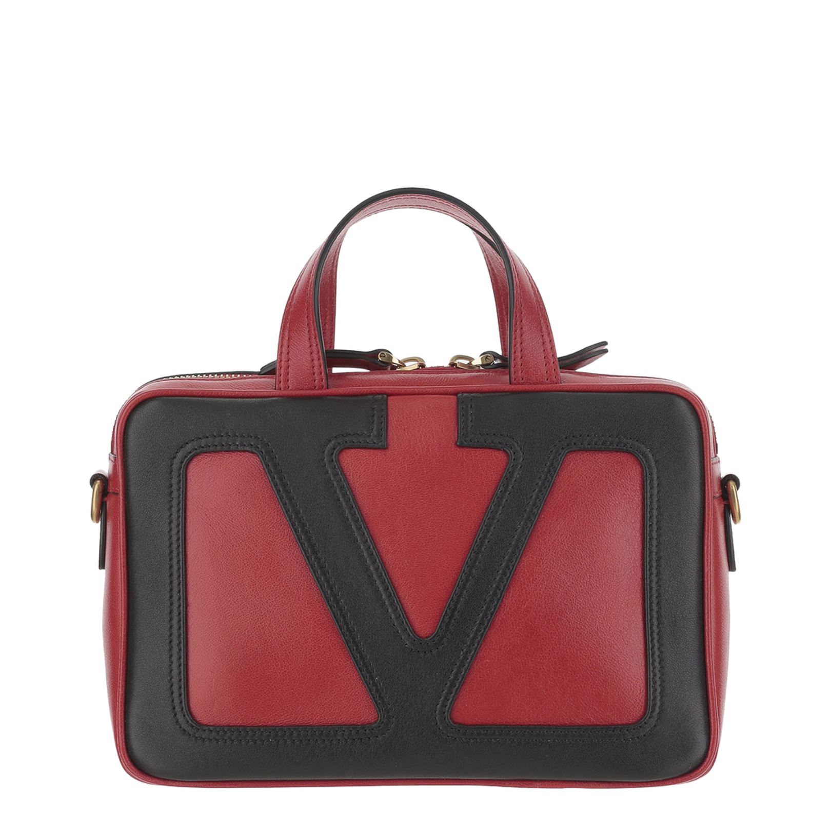 Viva Superstar Medium Nappa Leather Handbag - Red/Black - Image 1