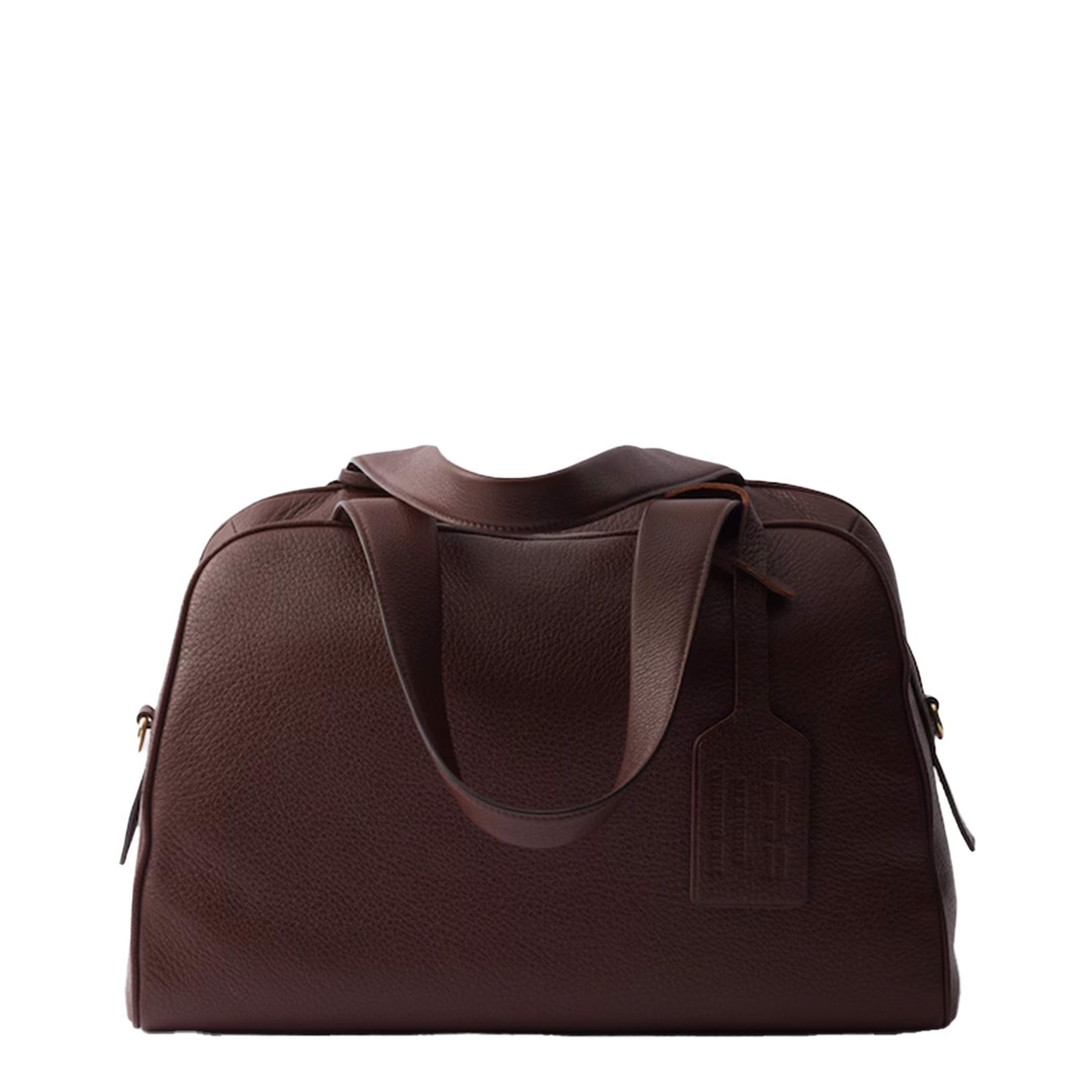 Bowling Bag in Grainy Leather Brown - Image 3