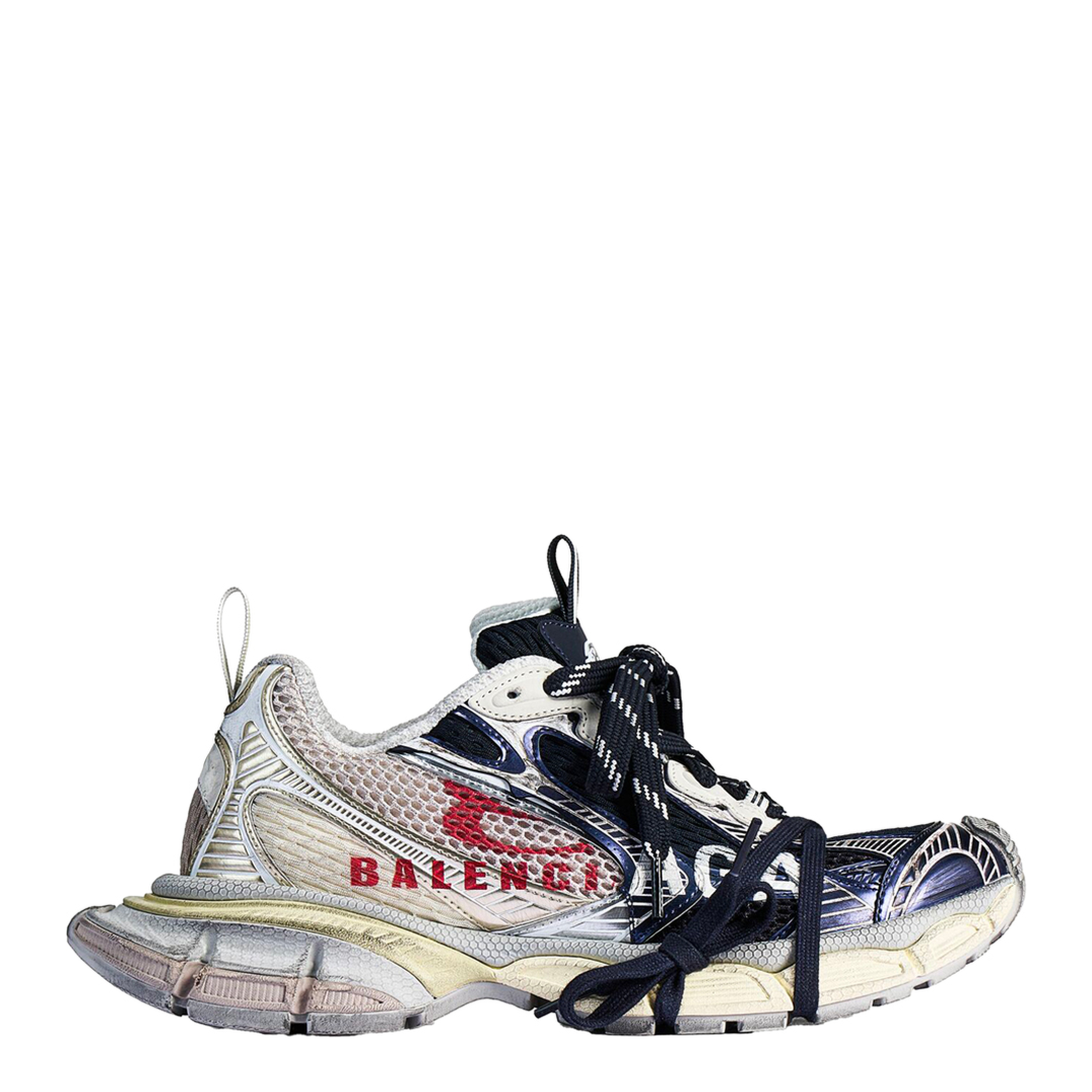 3XL Split Worn-Out Effect Sneakers - Image 1