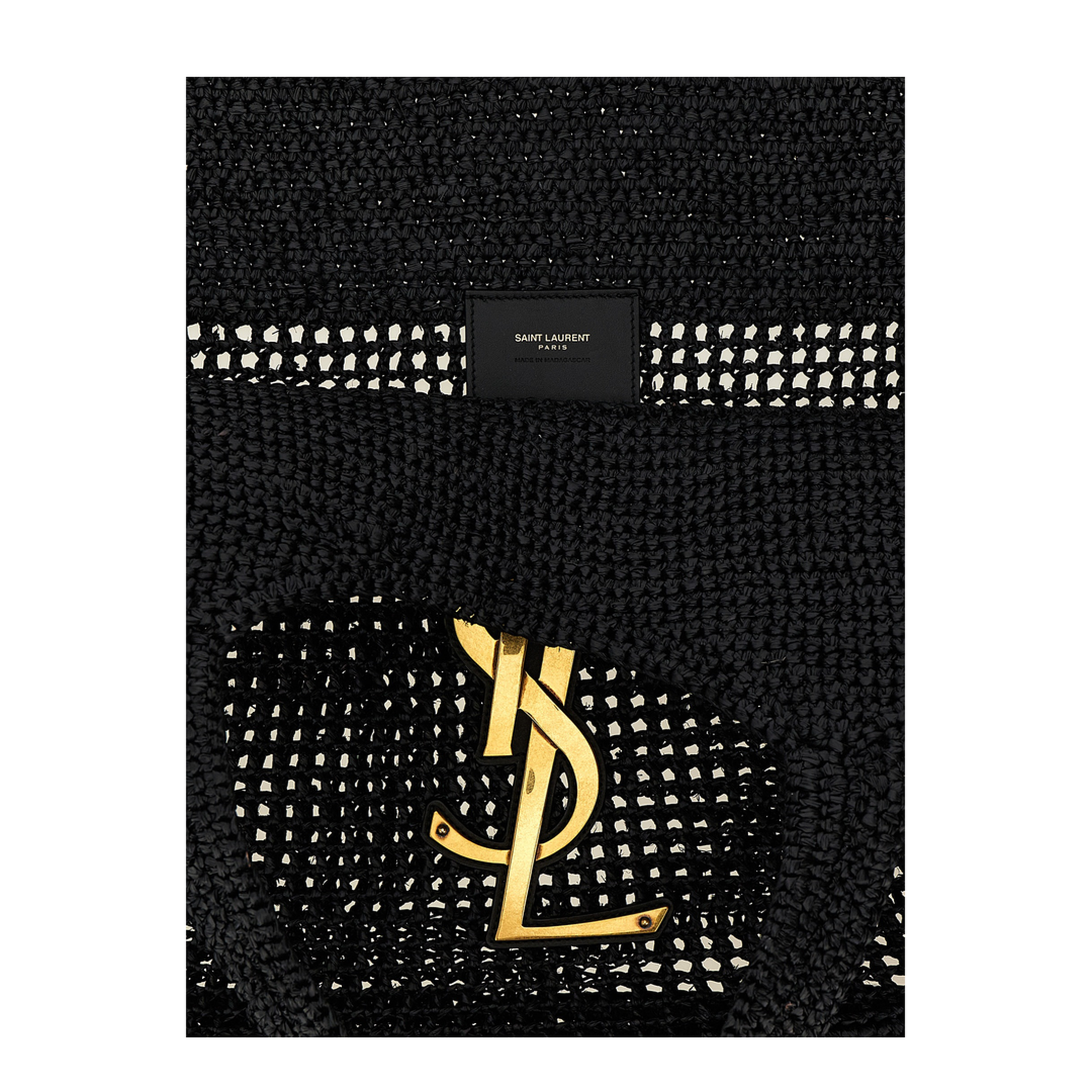 Icare Maxi Raffia Tote Bag - Black - Image 3