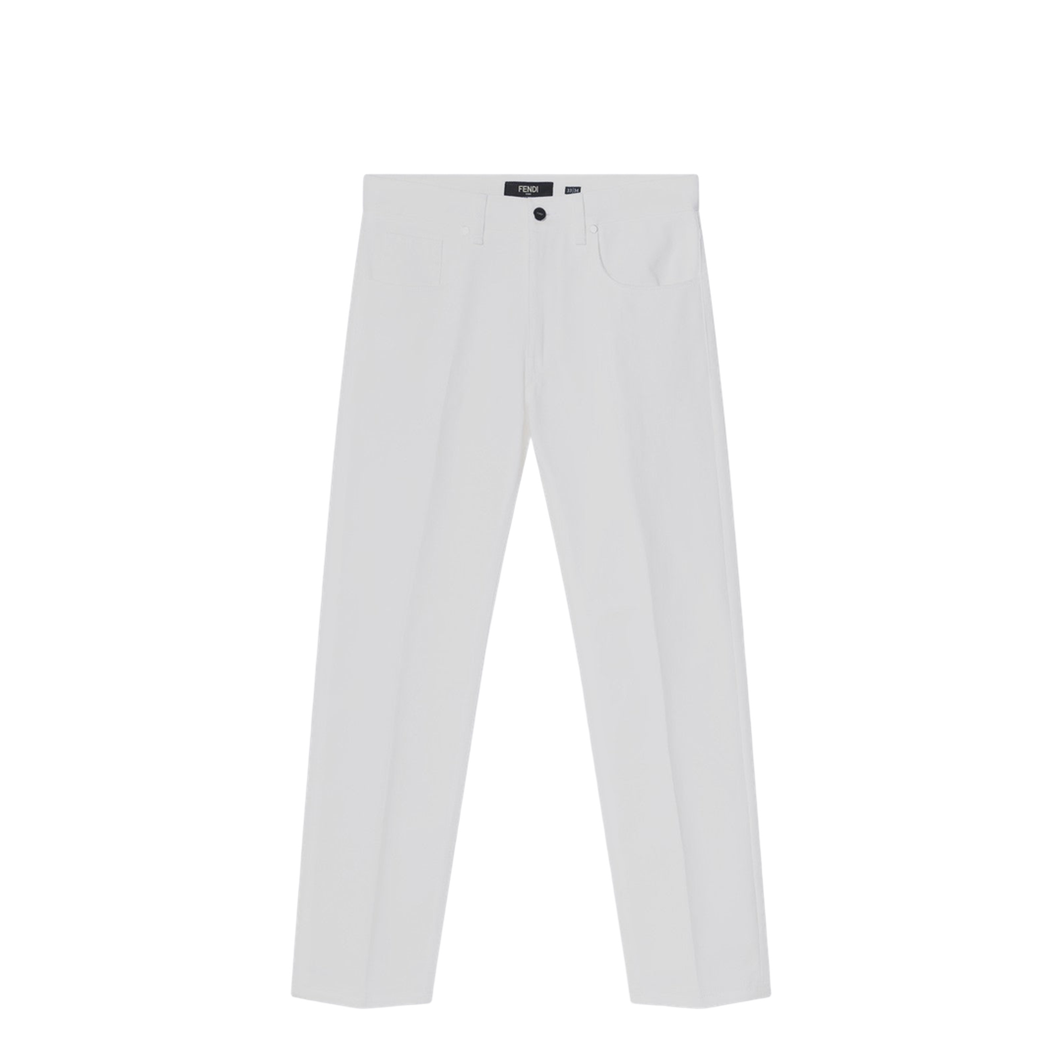 White Straight Jeans - Image 1