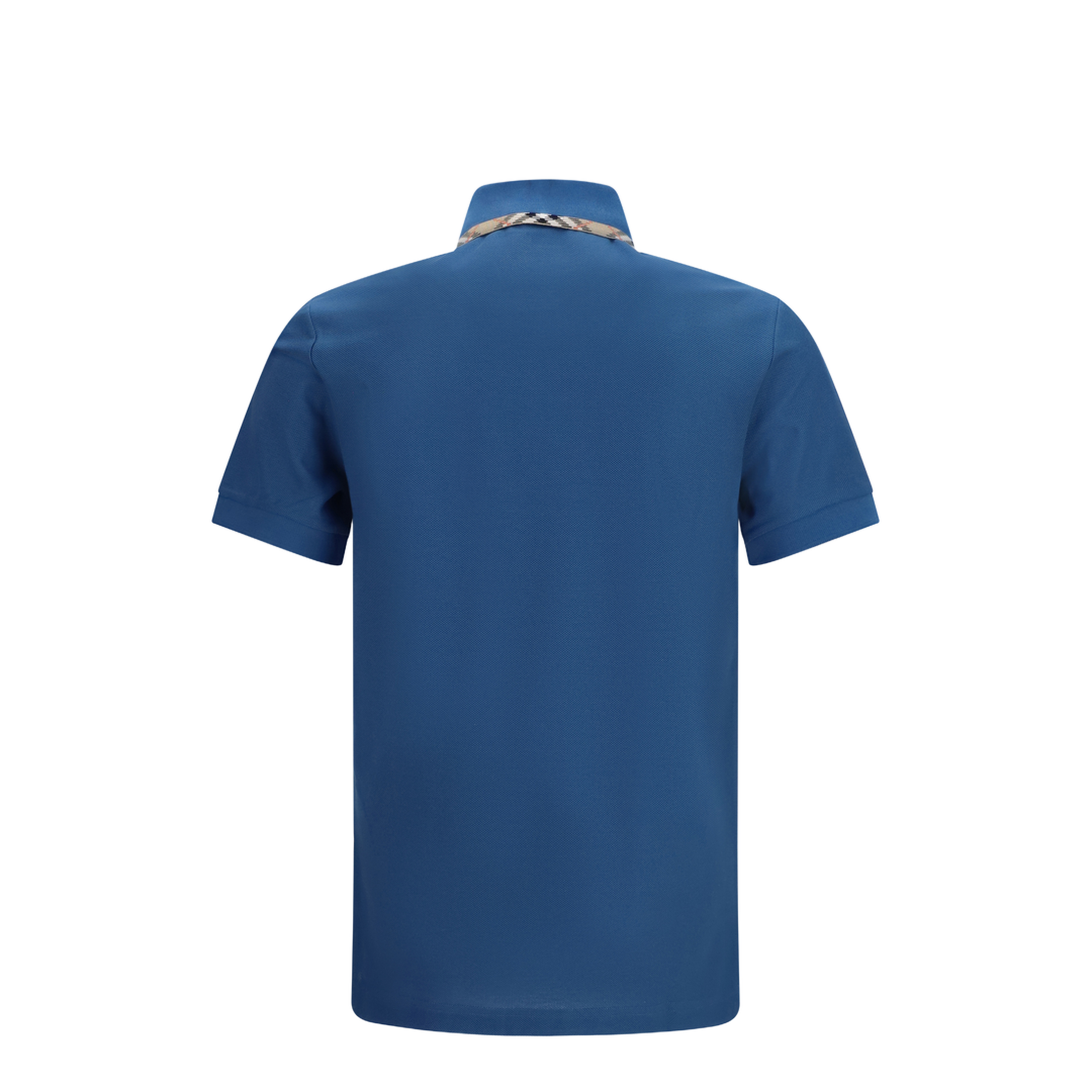 Cotton Polo with Check Trims - Image 2