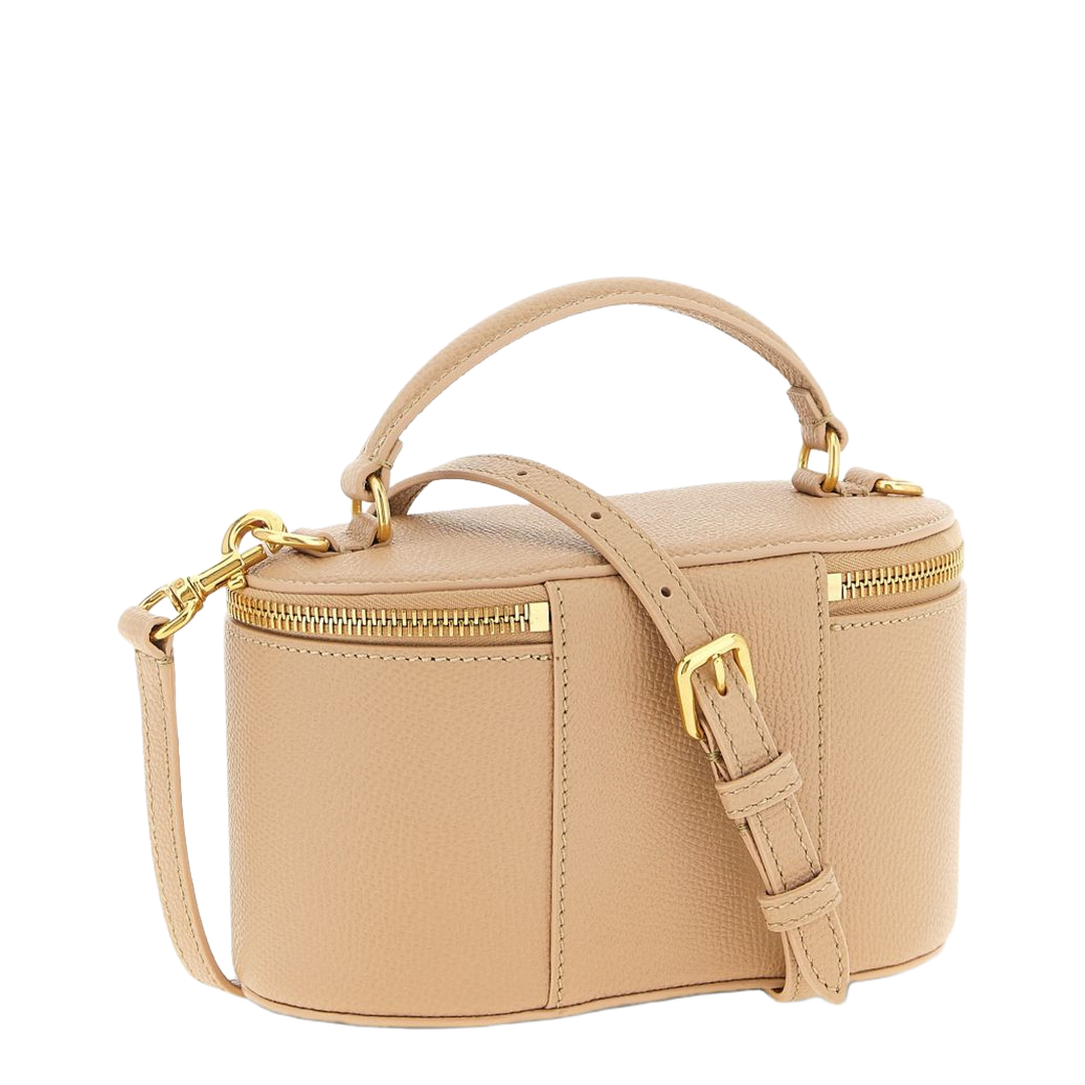 VLogo Signature Mini Grainy Calfskin Vanity Bag - Light Ivory - Image 3