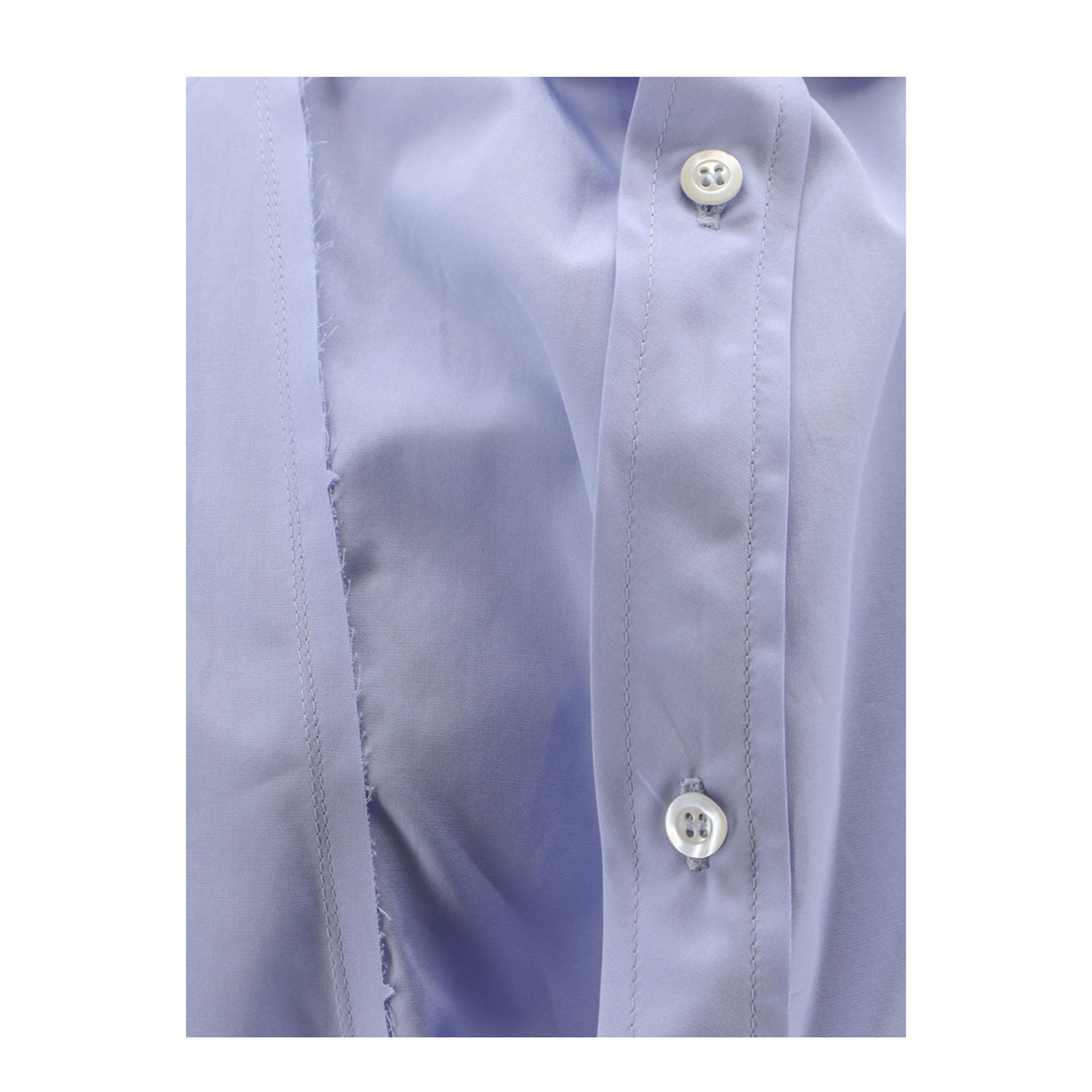 Light Blue Blouse with Folded Collar - Image 2