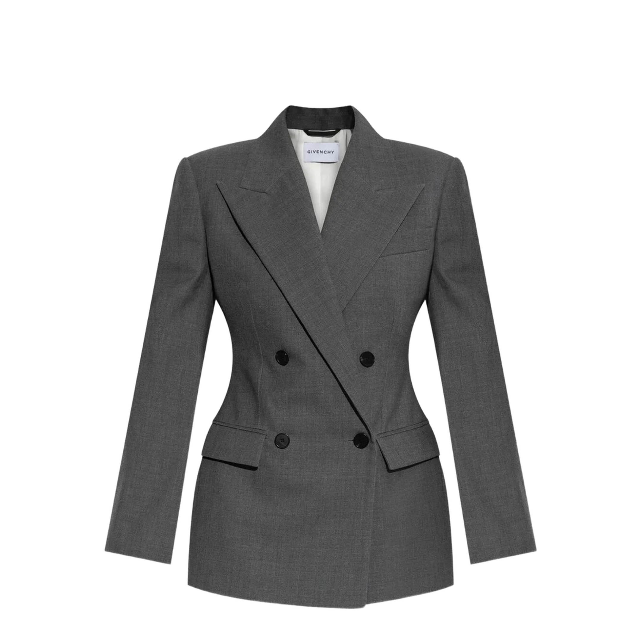 Double-Breasted Wool Structured Jacket - Image 1