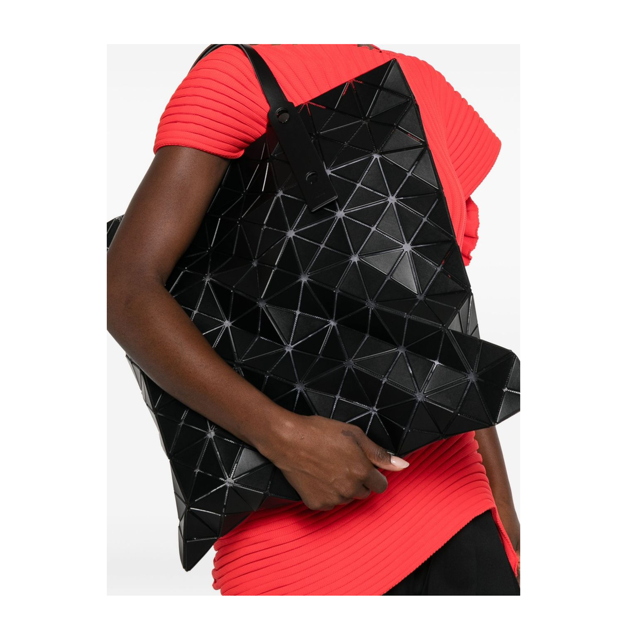 Lucent Matte Large Chlorinated Vinyl Resin Tote - Black - Image 2