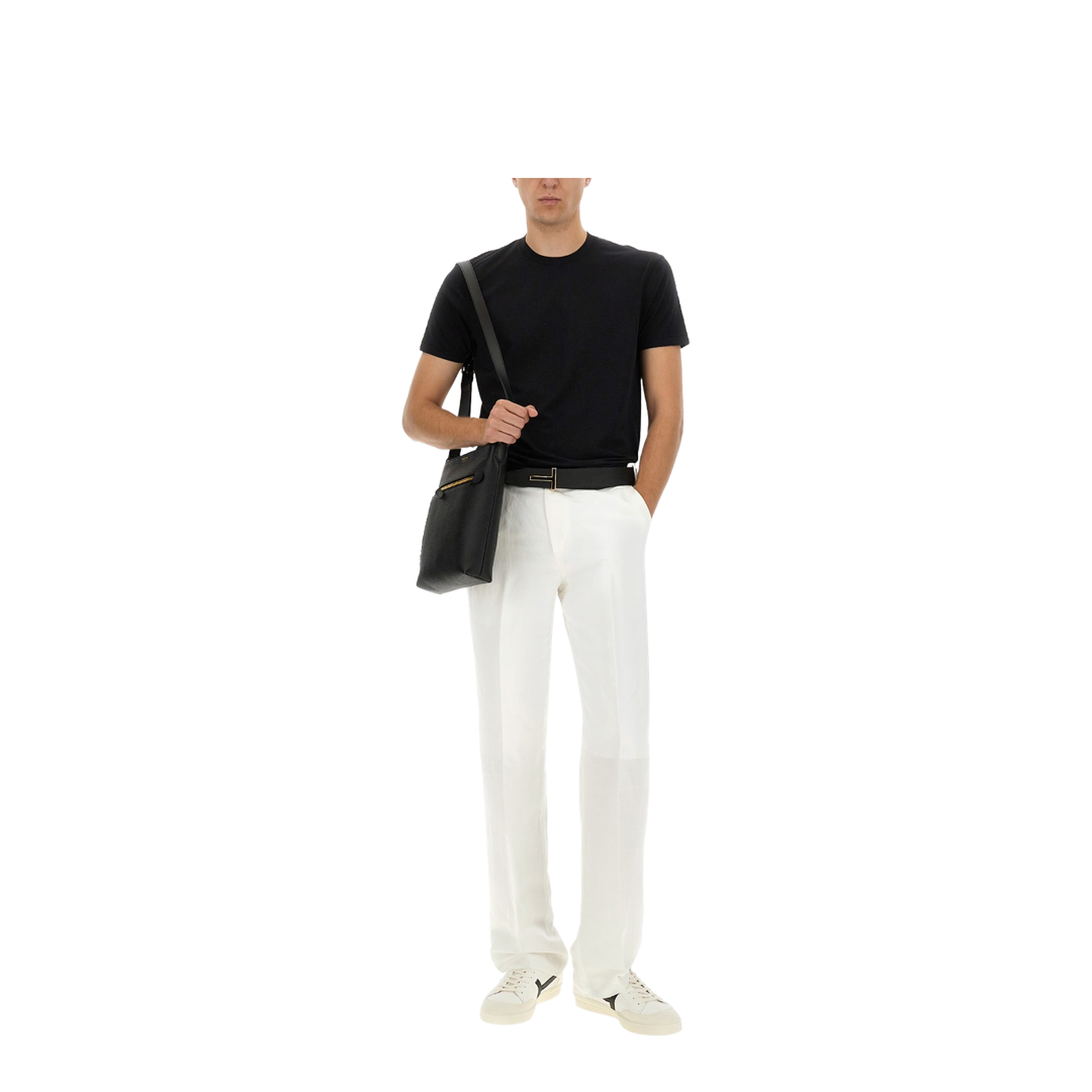 Black Crew Neck T-Shirt - Image 2