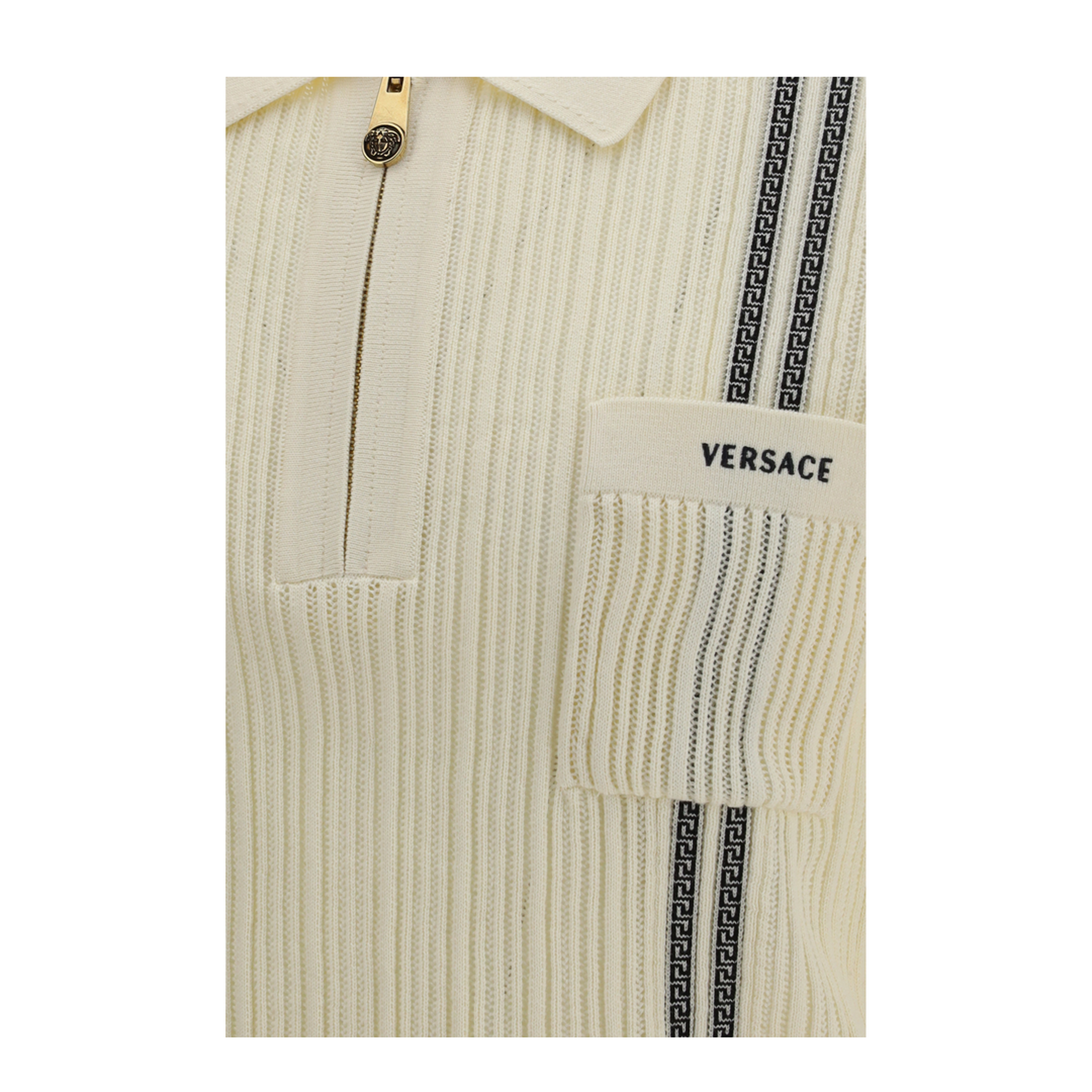 Jacquard Cotton Knit Polo - Image 3