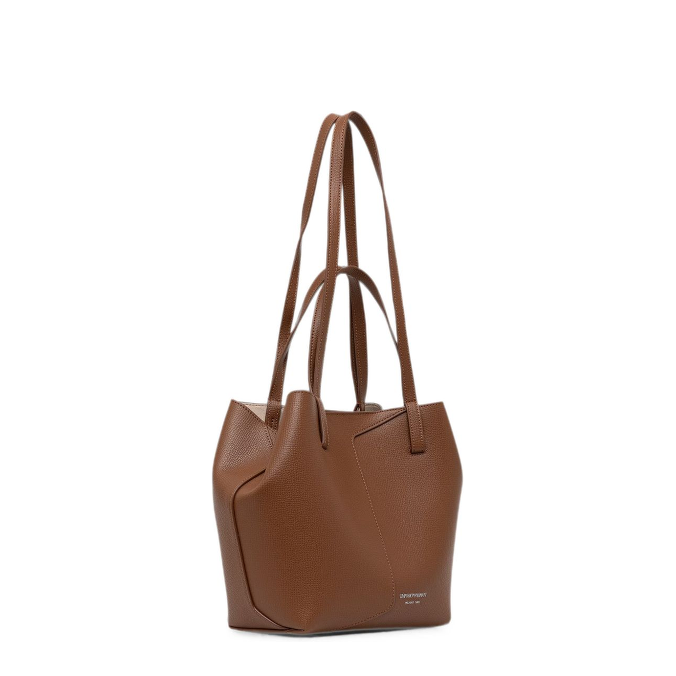 Leather Shopping Bag - Brown - Image 2