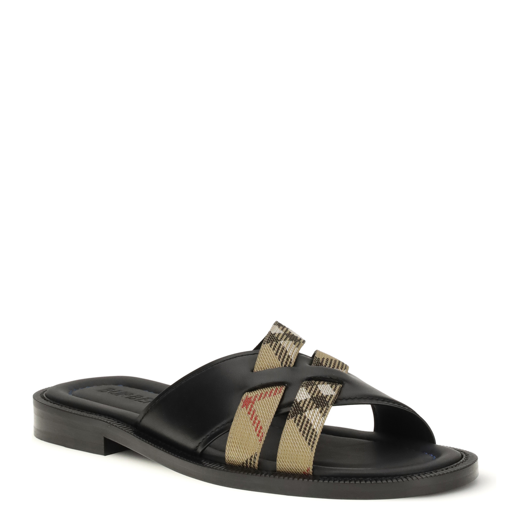 Drift Leather and Check Sandals - Image 2