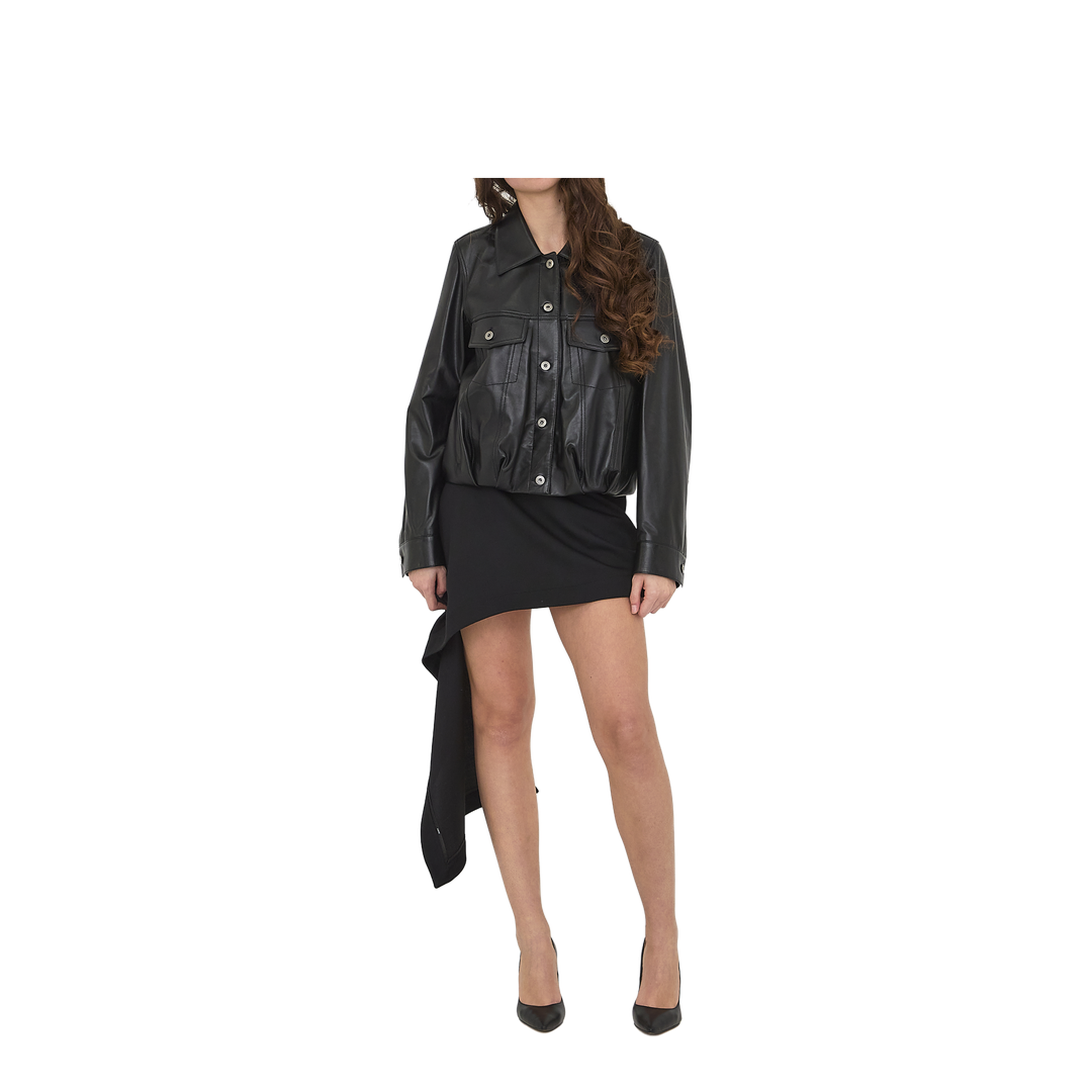 Leather Bomber Jacket - Image 5